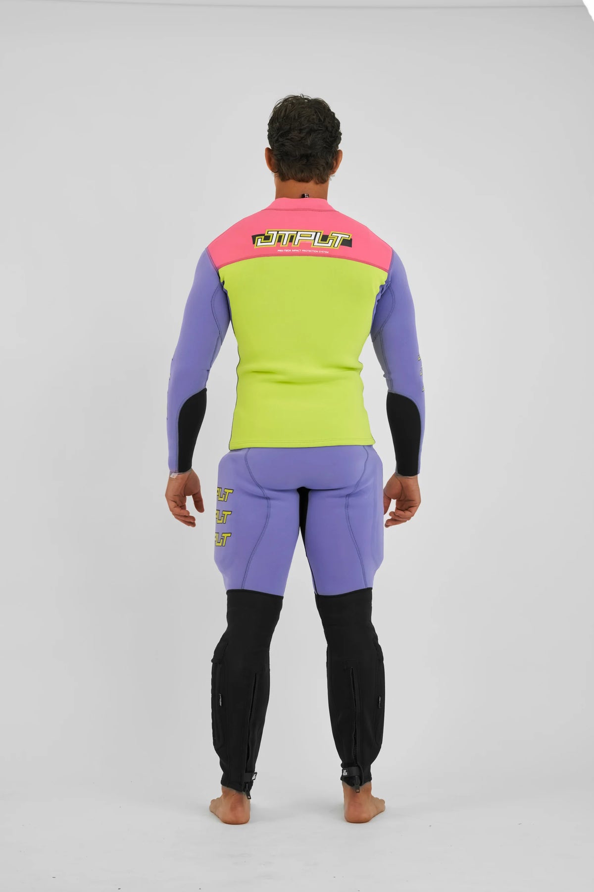 Jetpilot Vault Mens Race Wetsuit Jacket - Pink/Yellow
