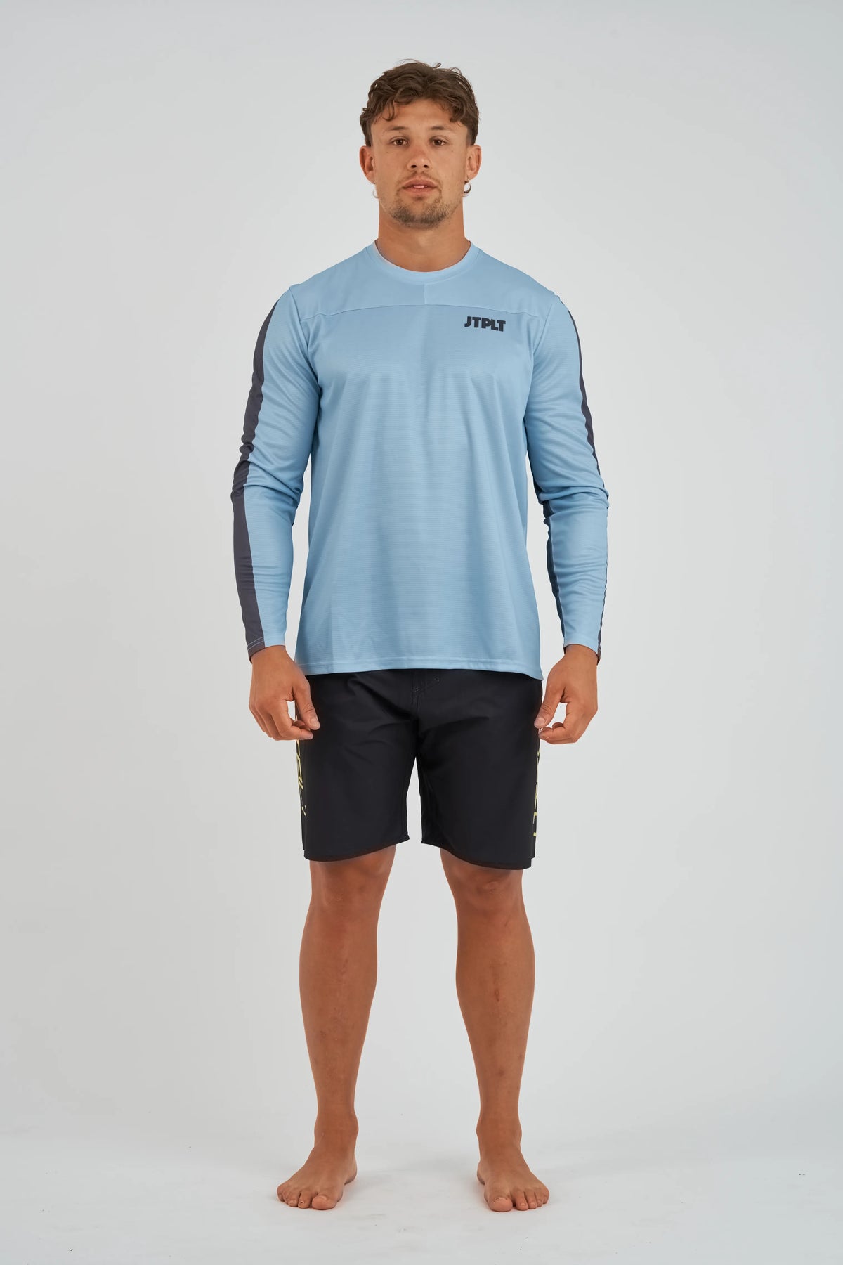 Jetpilot Venture Mens Long Sleeve Hydro Tee - Steel Blue