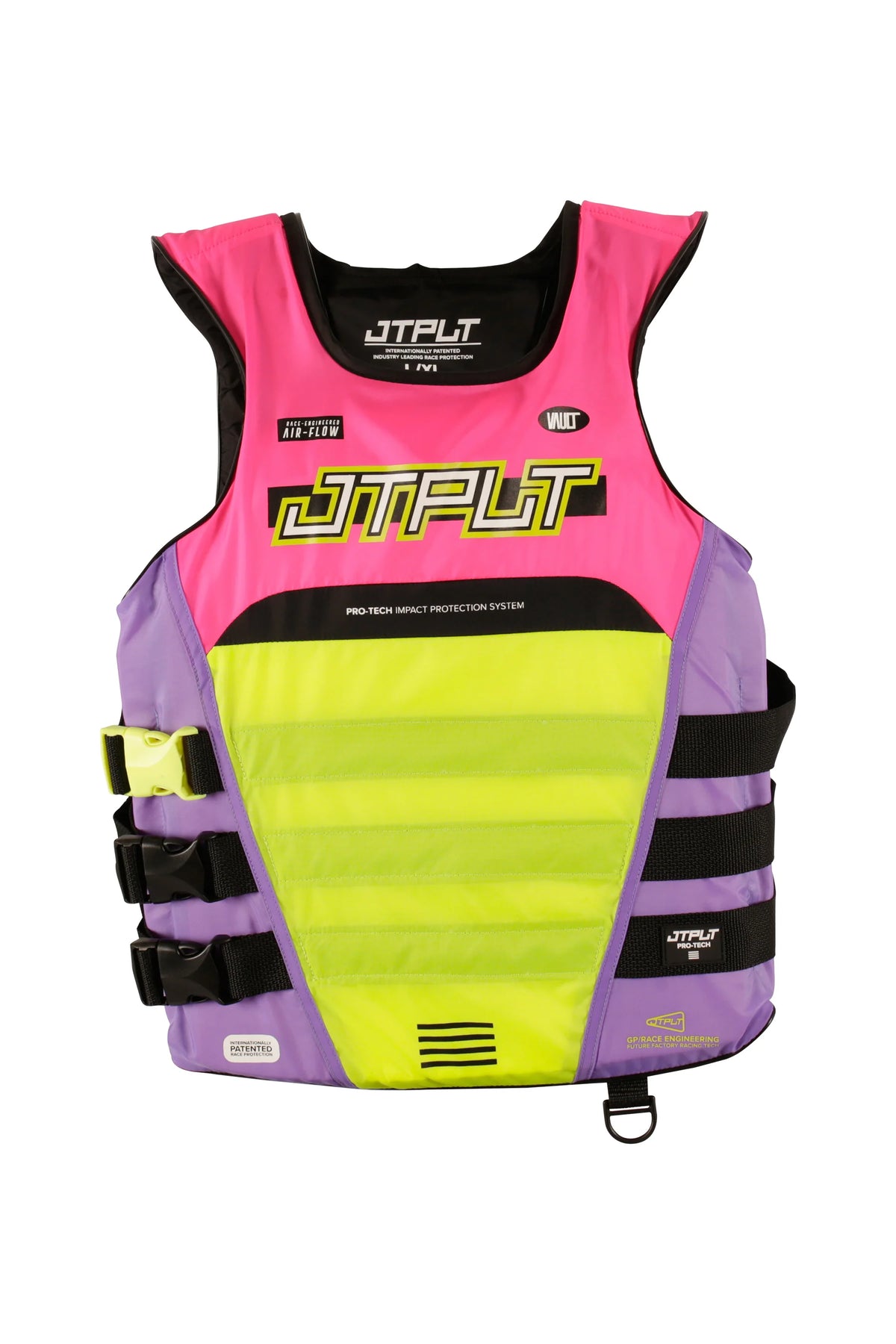 Jetpilot Vault Protech Side Entry ISO 50N Race Life Jacket - Pink/Yellow