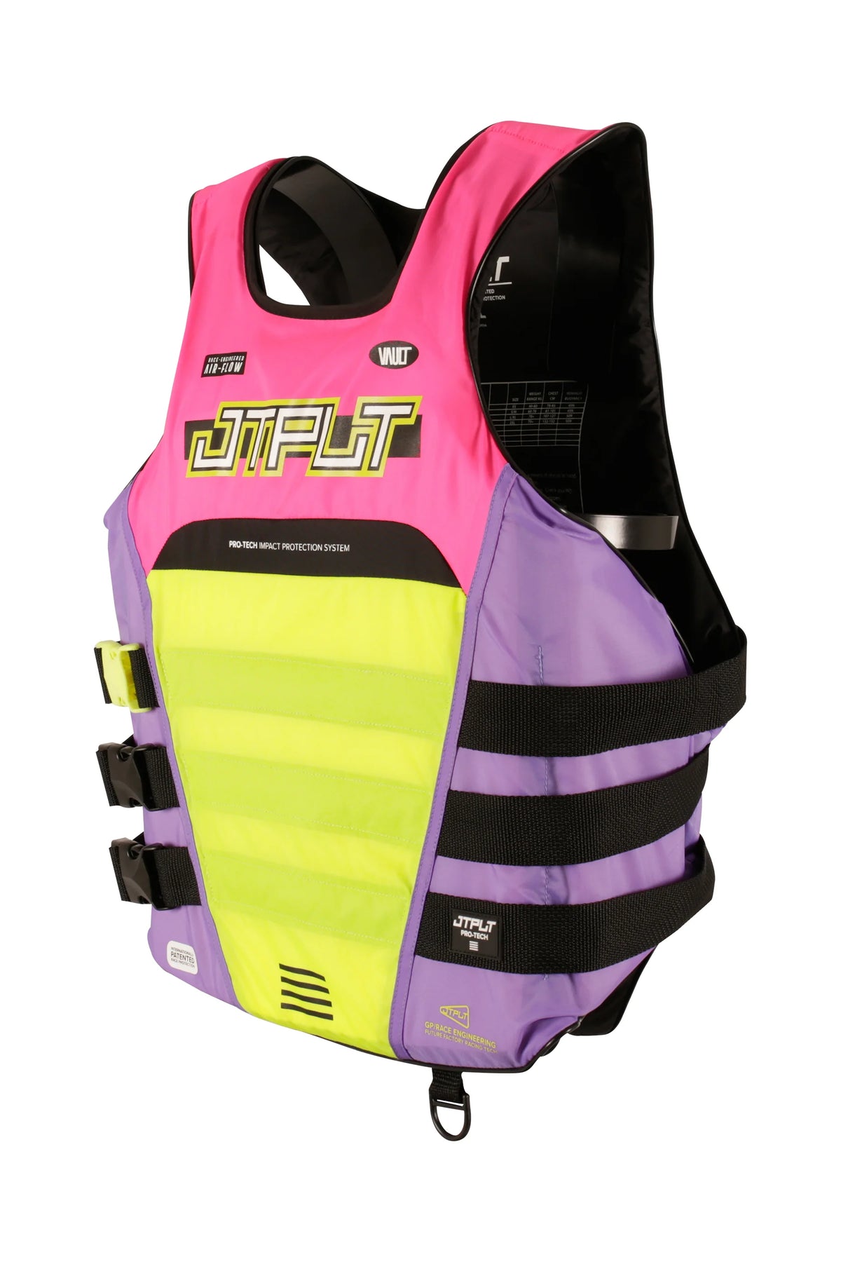 Jetpilot Vault Protech Side Entry ISO 50N Race Life Jacket - Pink/Yellow