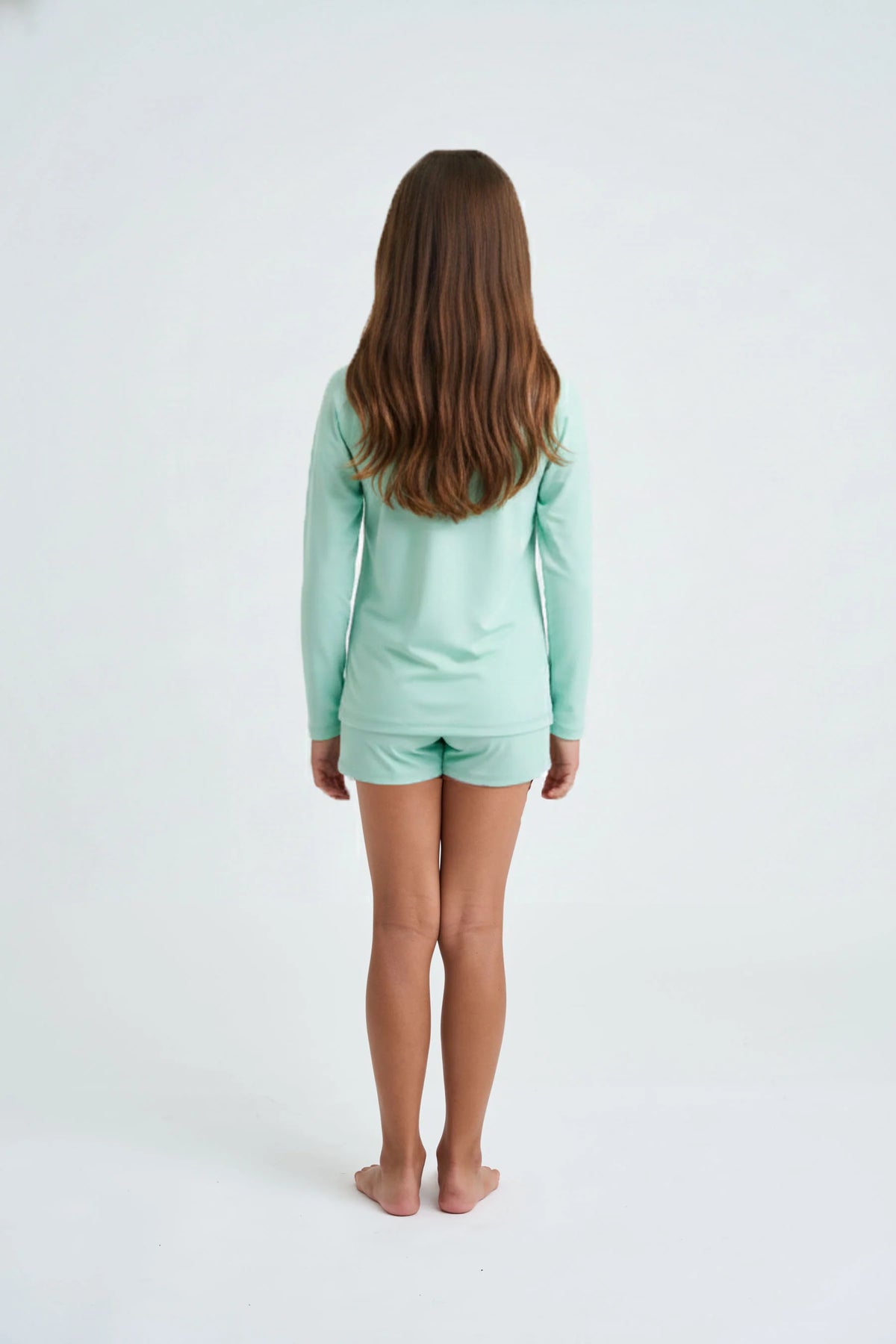 Jetpilot Youth Girls Long Sleeve Rashie Set - Teal