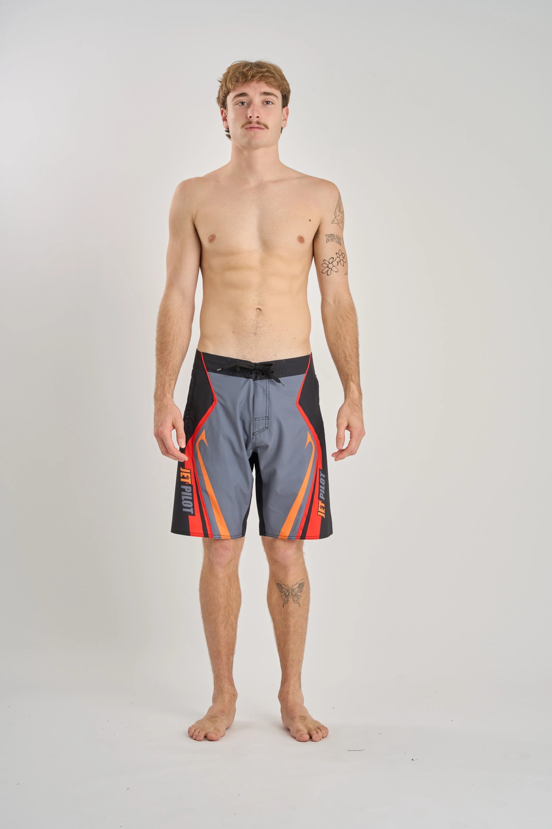 Jetpilot Pulse Streamliner Boardshort - Charcoal/Red 5