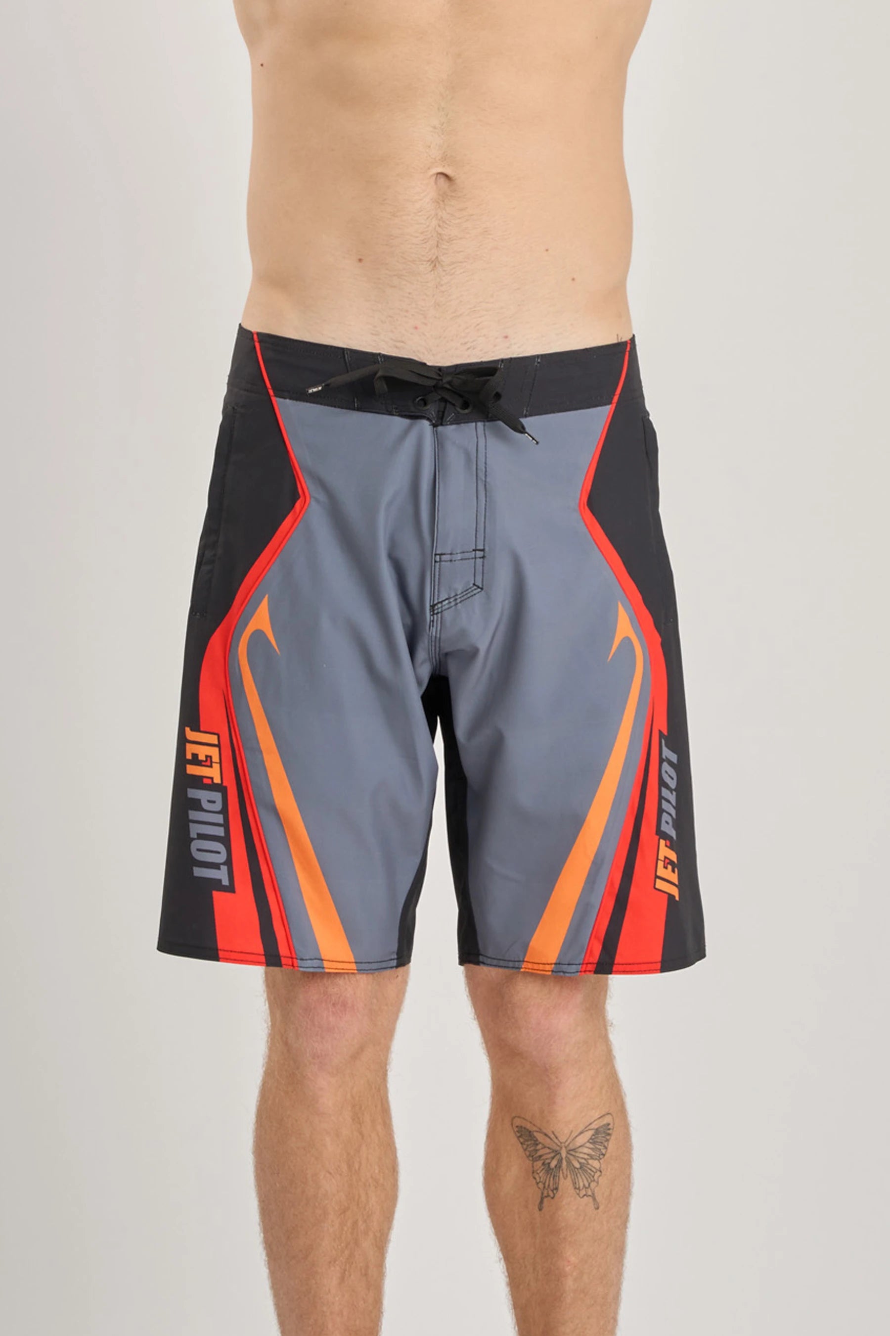 Jetpilot Pulse Streamliner Boardshort - Charcoal/Red