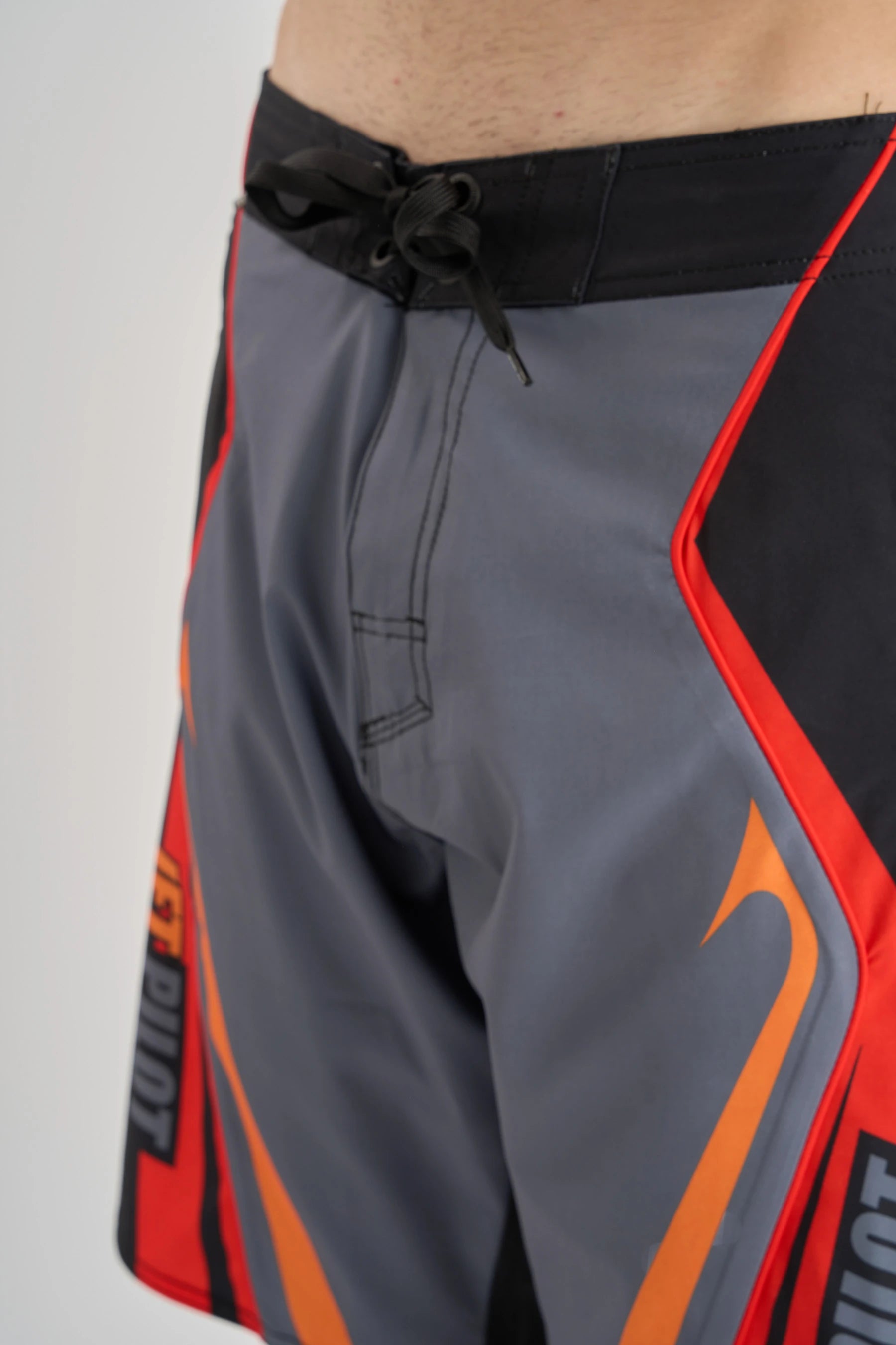 Jetpilot Pulse Streamliner Boardshort - Charcoal/Red 7