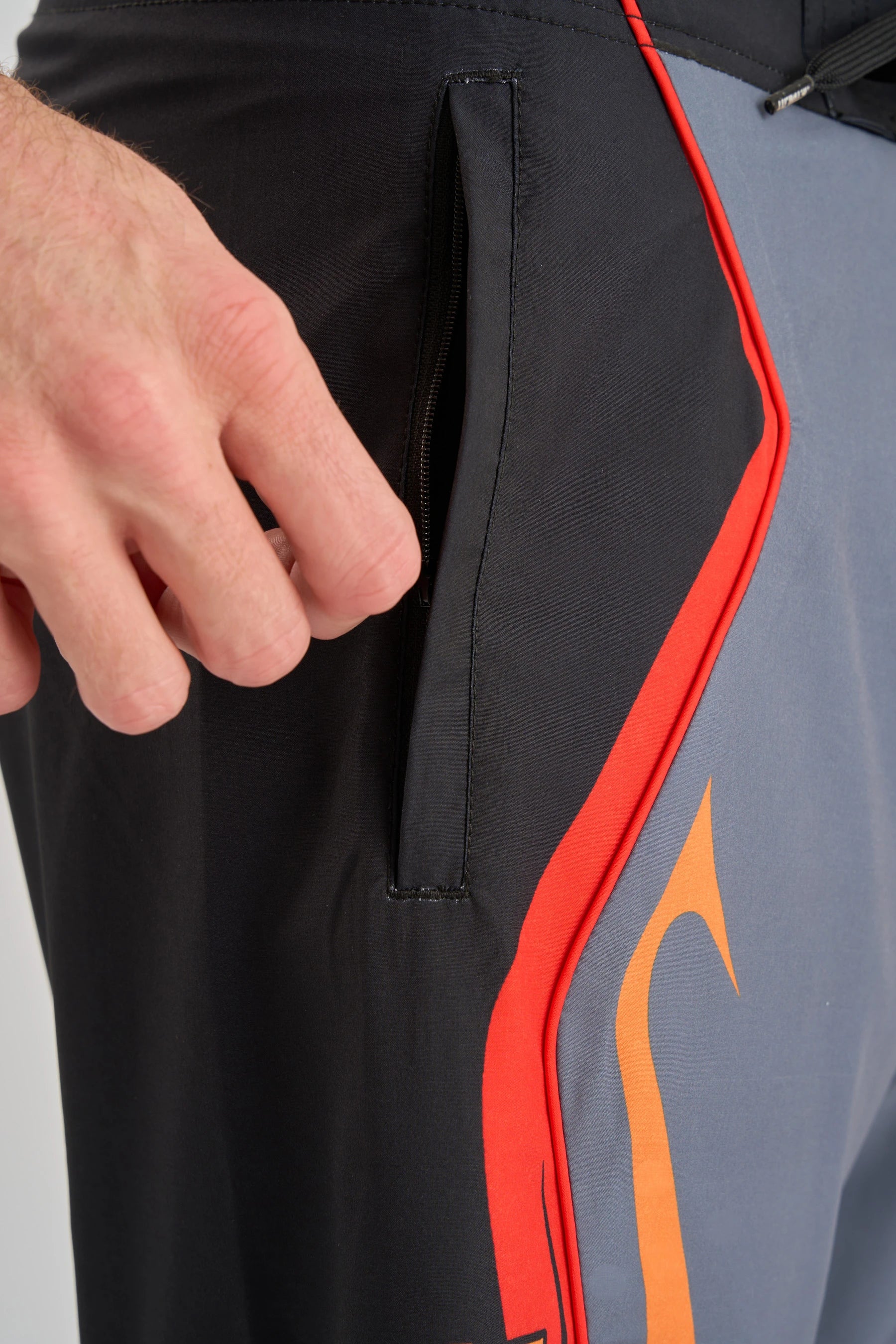 Jetpilot Pulse Streamliner Boardshort - Charcoal/Red 8