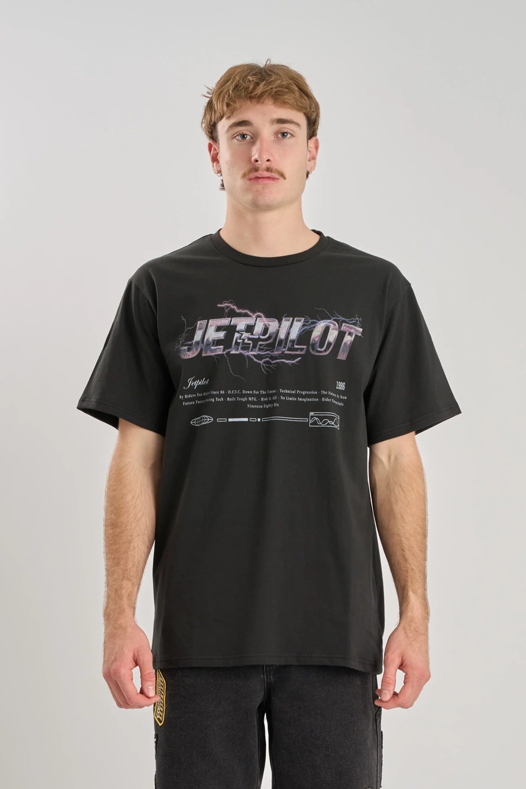 Jetpilot Chrome Tee - Black