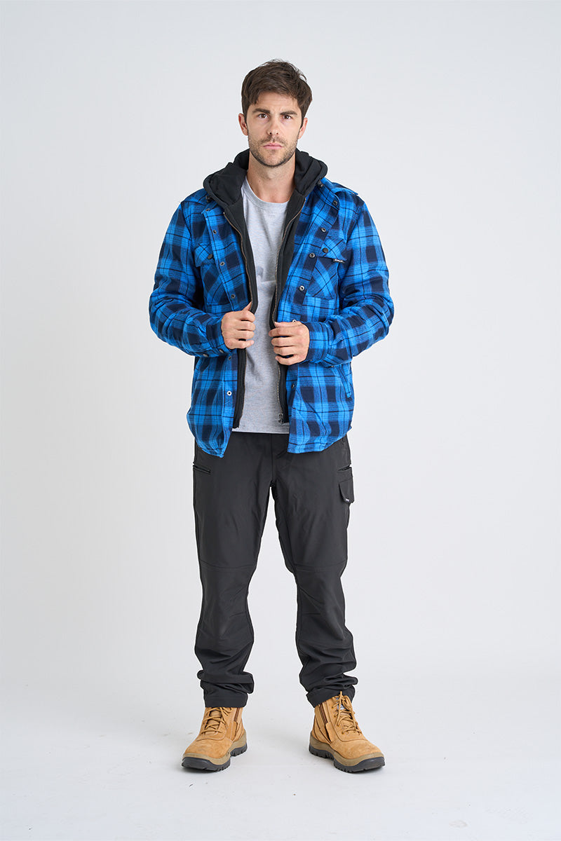 JP Quilted Flannel Jacket - Blue