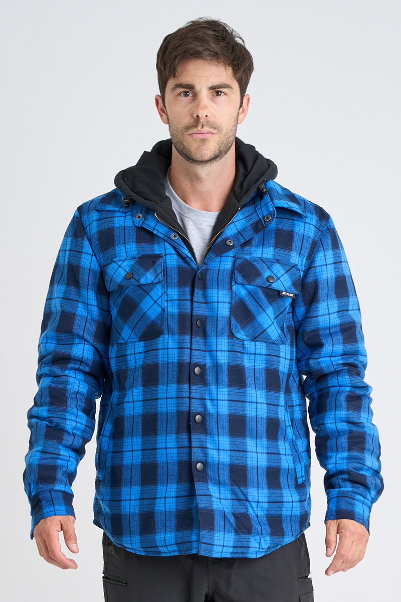 JP Quilted Flannel Jacket - Blue