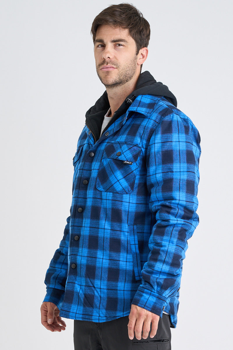 JP Quilted Flannel Jacket - Blue