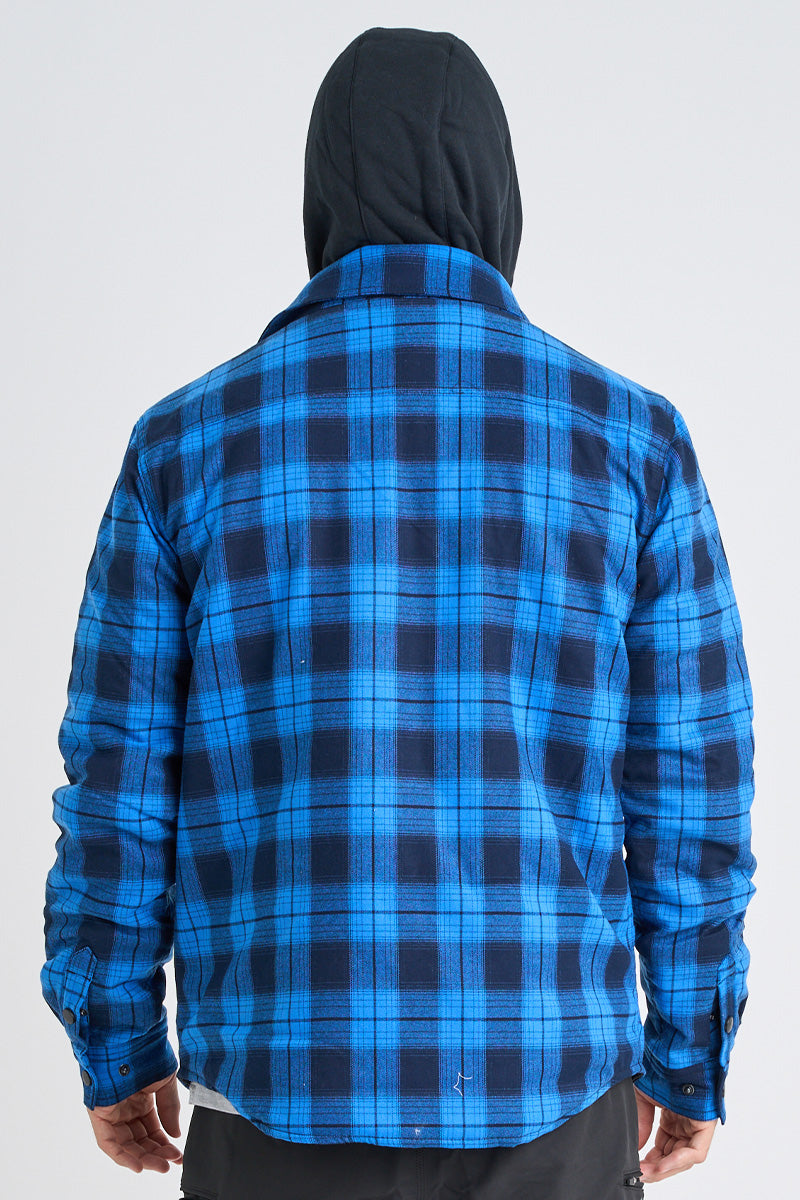 JP Quilted Flannel Jacket - Blue