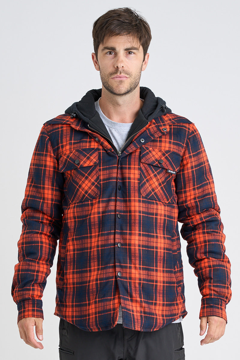 JP Quilted Flannel Jacket - Orange