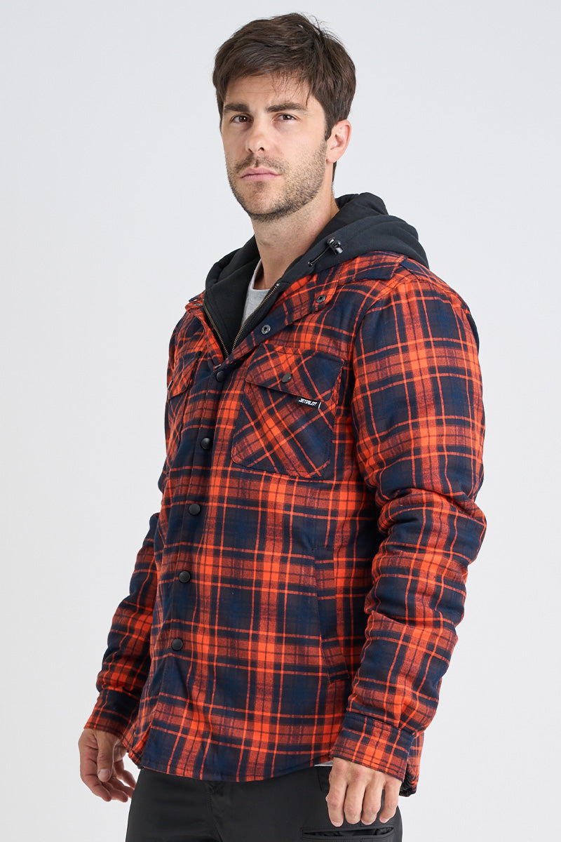 JP Quilted Flannel Jacket - Orange