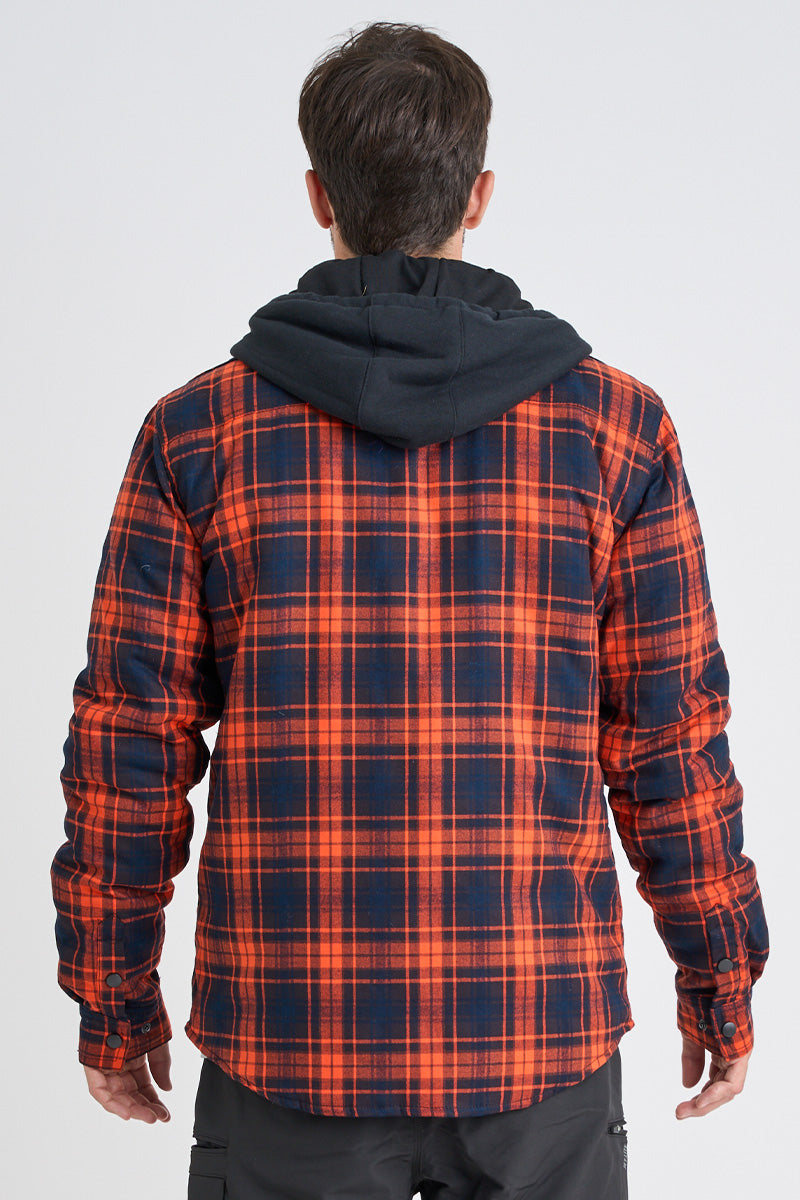 JP Quilted Flannel Jacket - Orange