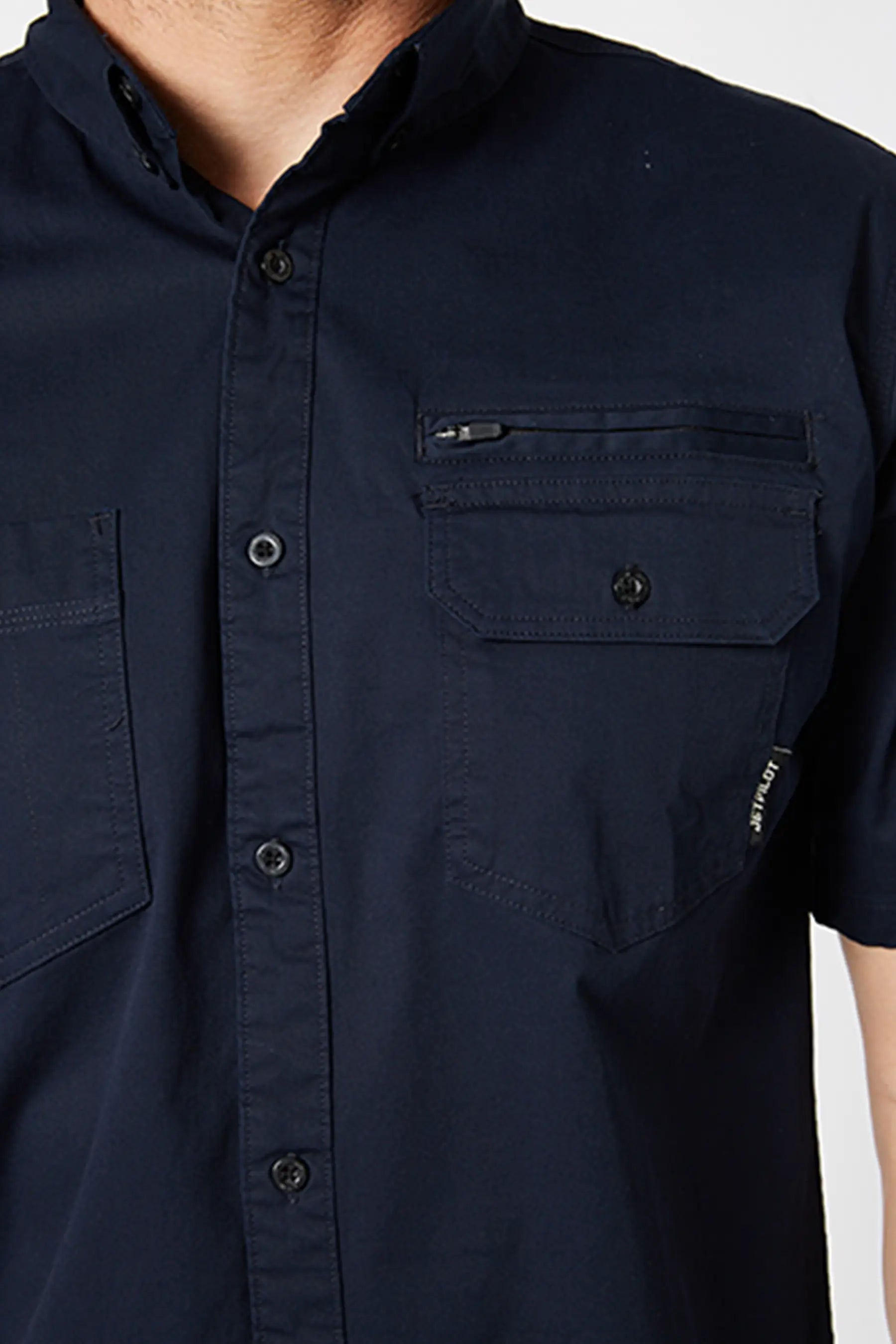 Jetpilot Fueled Short Sleeve Shirt - Navy - photo 4 — image 2