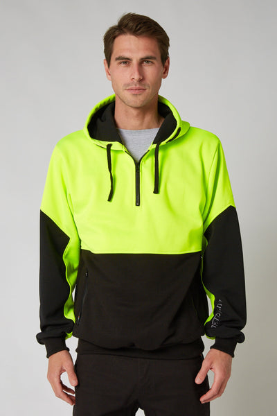 Leveled Men's 2 0 Pullover Hoodie Hivis — Yellow | Jetpilot