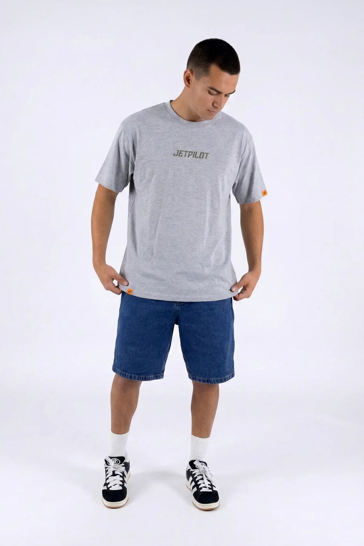 Jetpilot Corp Unisex Tee - Grey