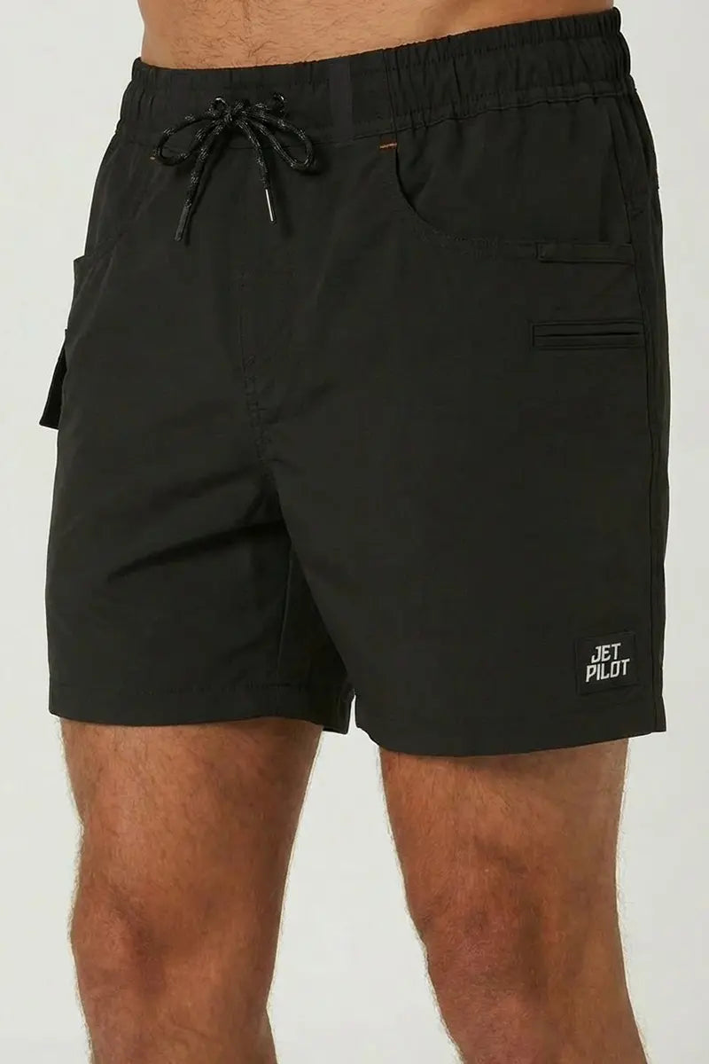 Jet-Lite 15' Elastic Waist Walkshort - Black
