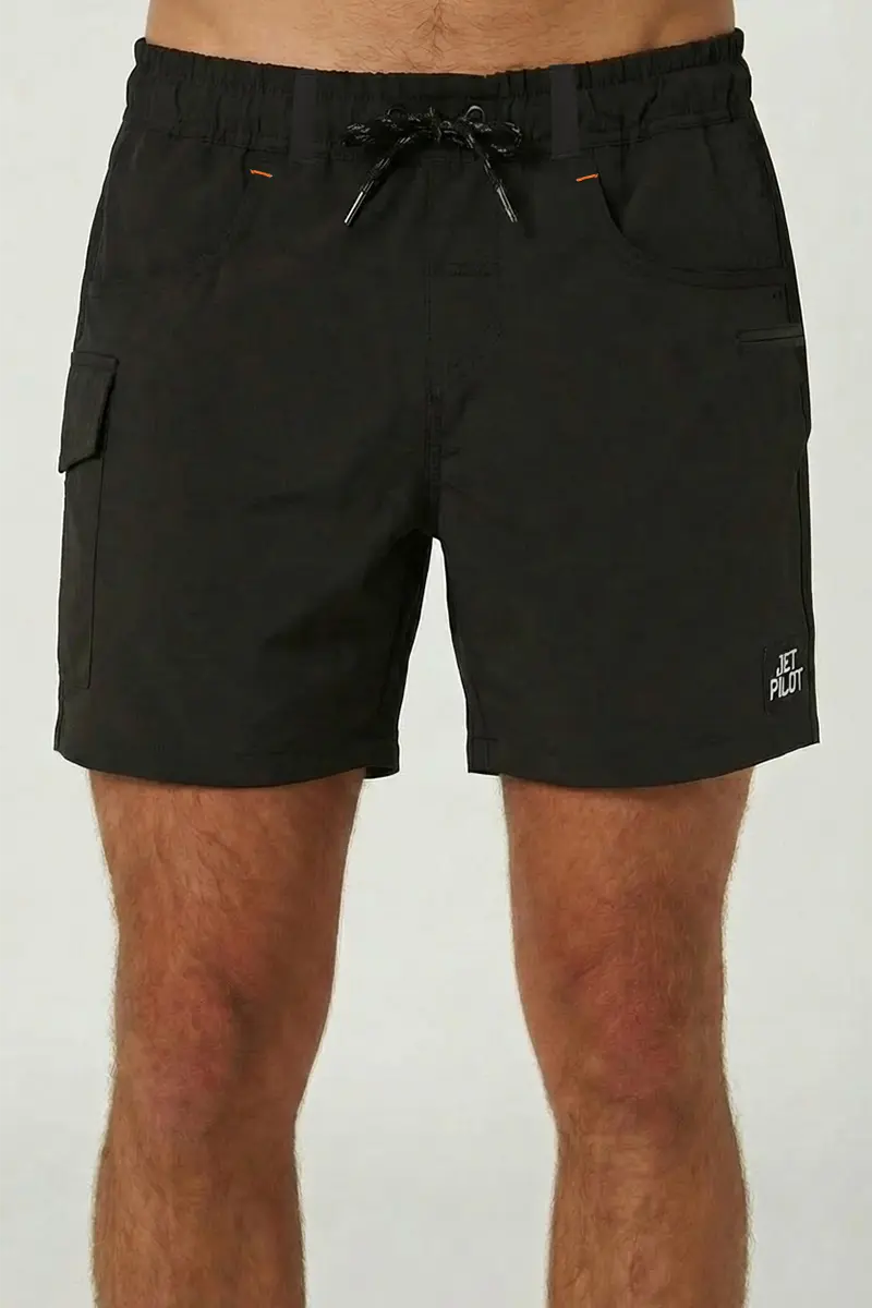 Jet-Lite 15' Elastic Waist Walkshort - Black