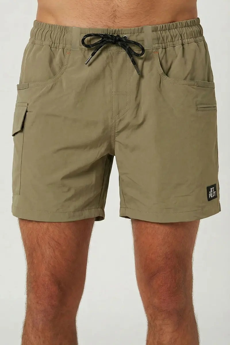Jet-Lite 15' Elastic Waist Walkshort - Khaki