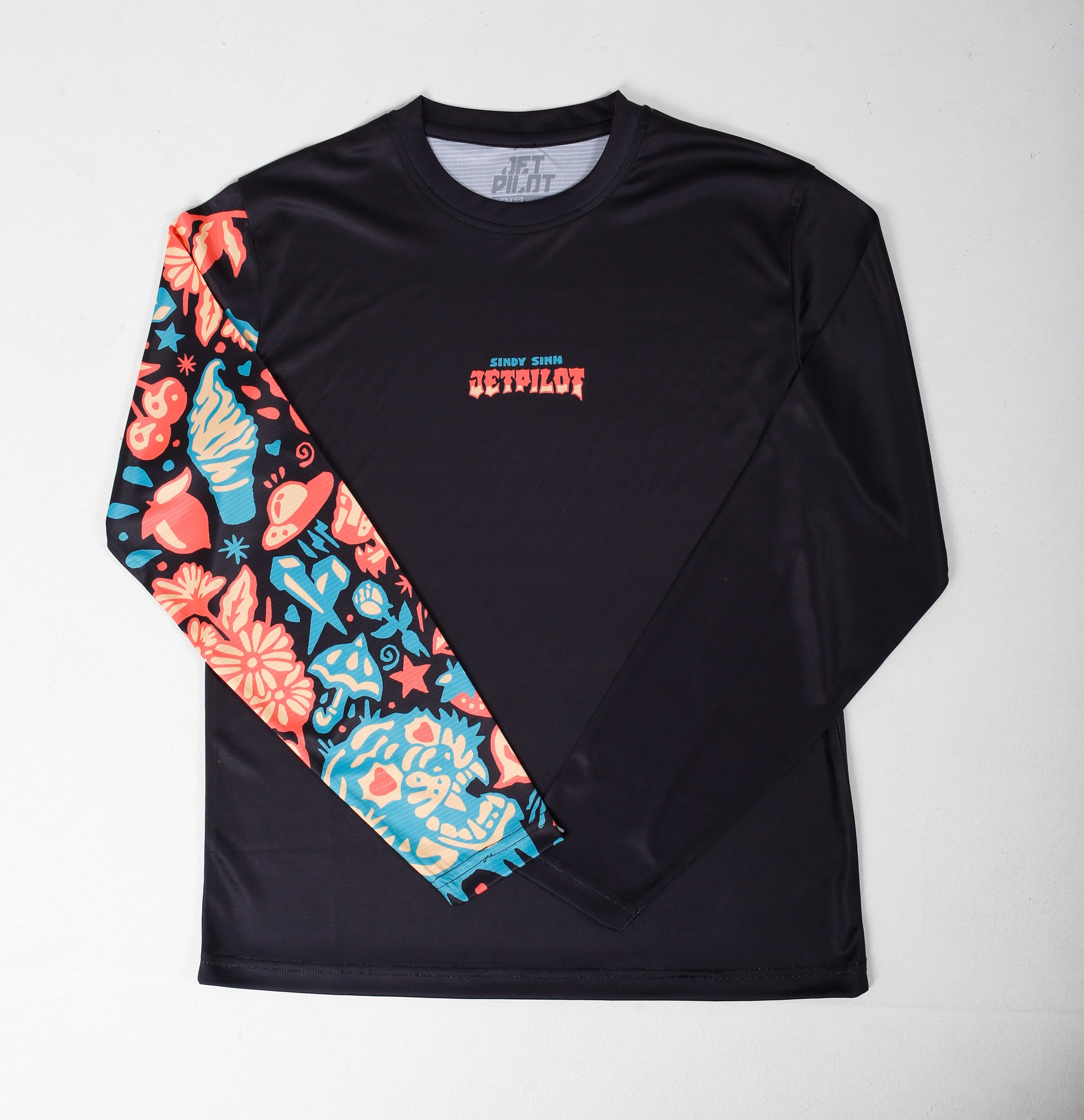 Jetpilot Sindy Sinns Youth LS Hydro Tee - Black/Multi 1