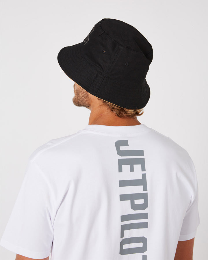 Jetpilot Landscape Revo Mens Bucket Hat - Black/caramel Lifestyle 5
