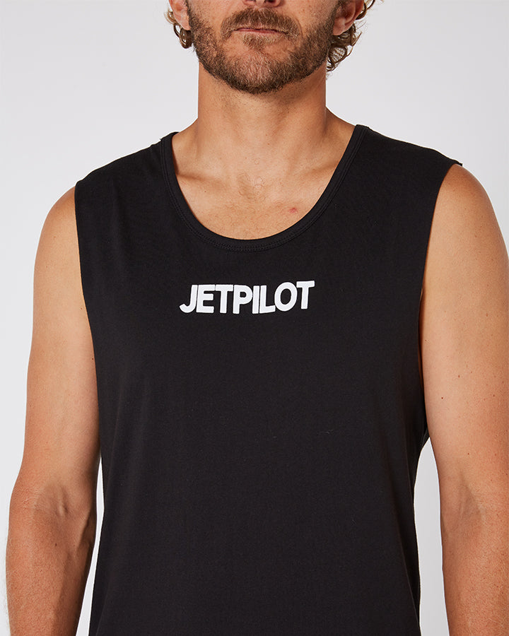 Jetpilot Limits Mens Muscle Tee - Black Lifestyle 4