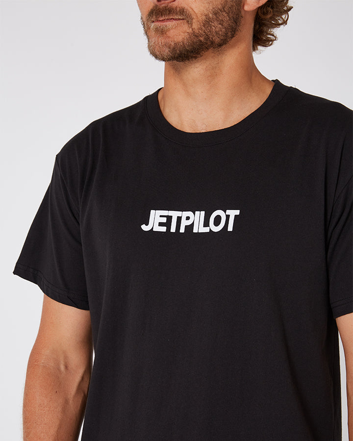 Jetpilot Limits Mens S/S Tee - Black Lifestyle 4