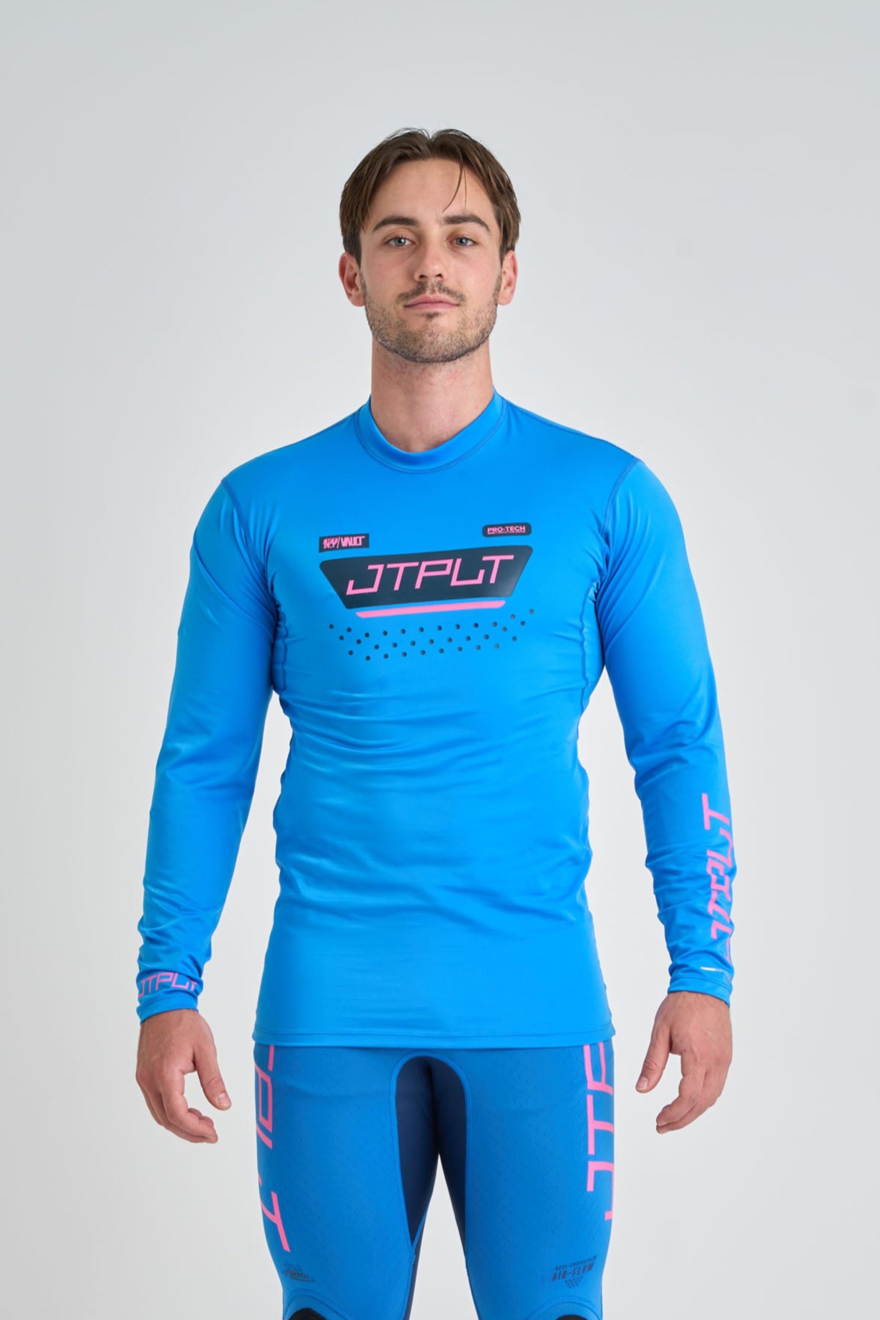 Jetpilot Vault Mens Long Sleeve Rashie - Blue — image 2