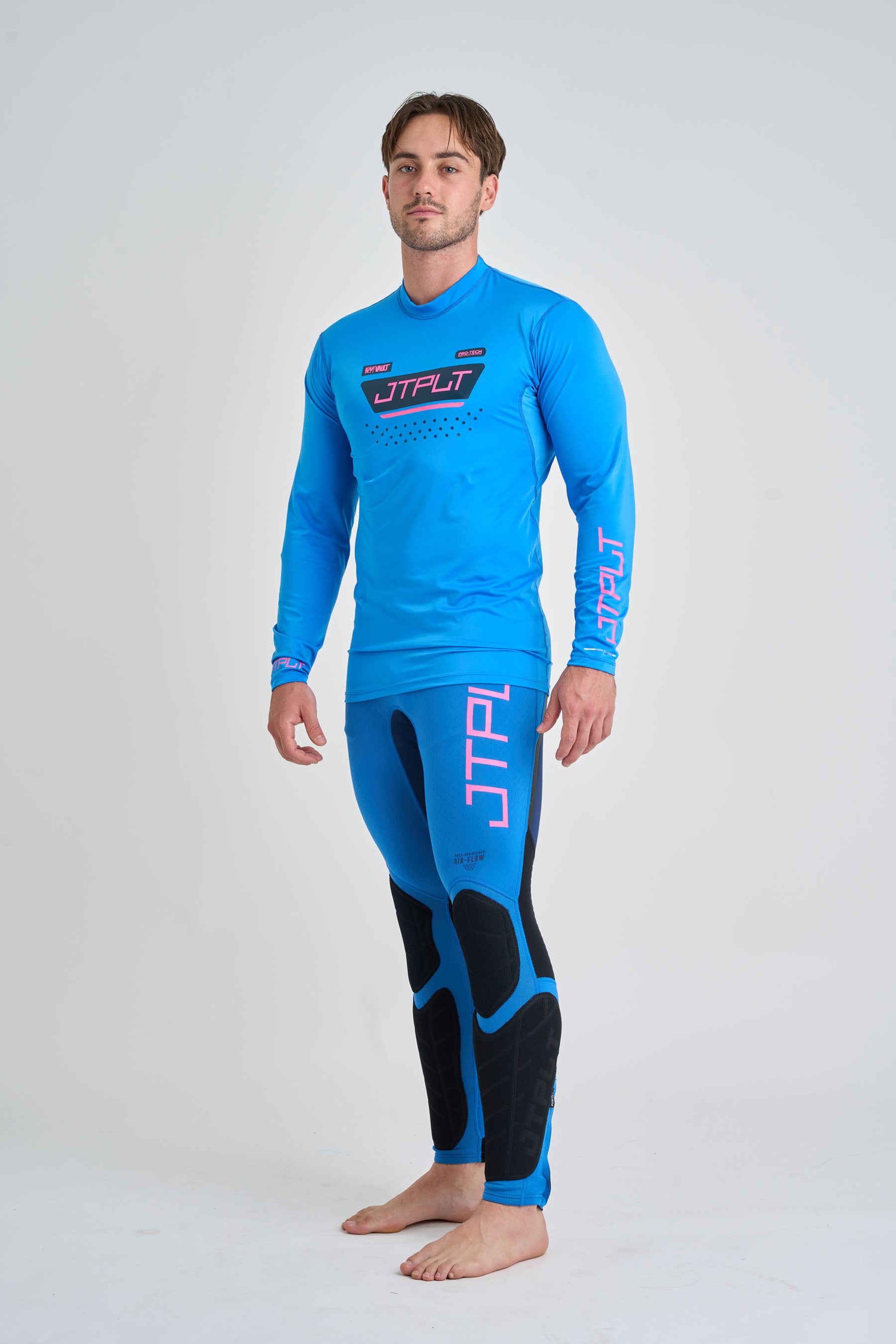 Jetpilot Vault Mens Long Sleeve Rashie - Blue - photo 2 — image 2
