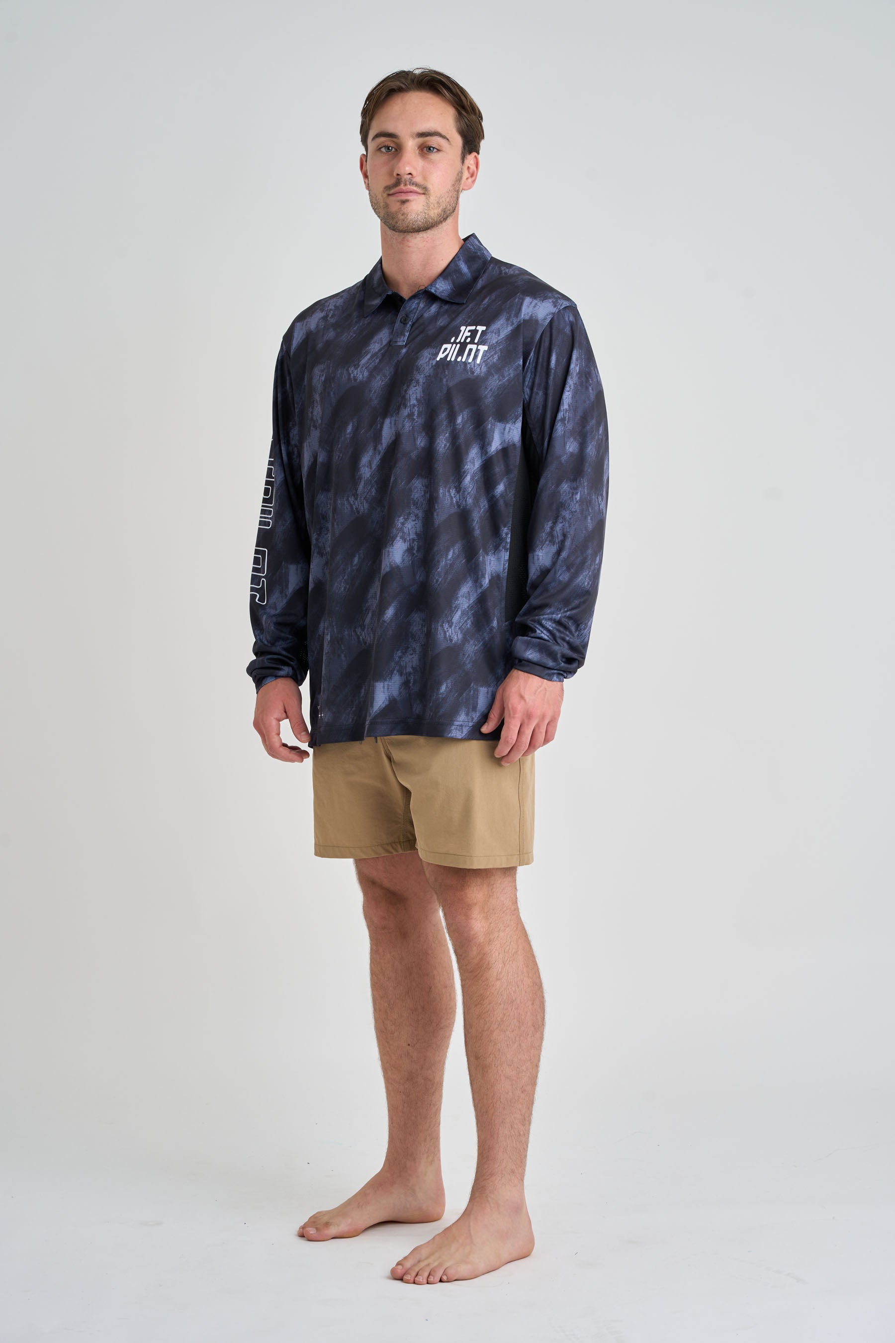 Jetpilot Venture Long Sleeve Fishing Polo - Black 2
