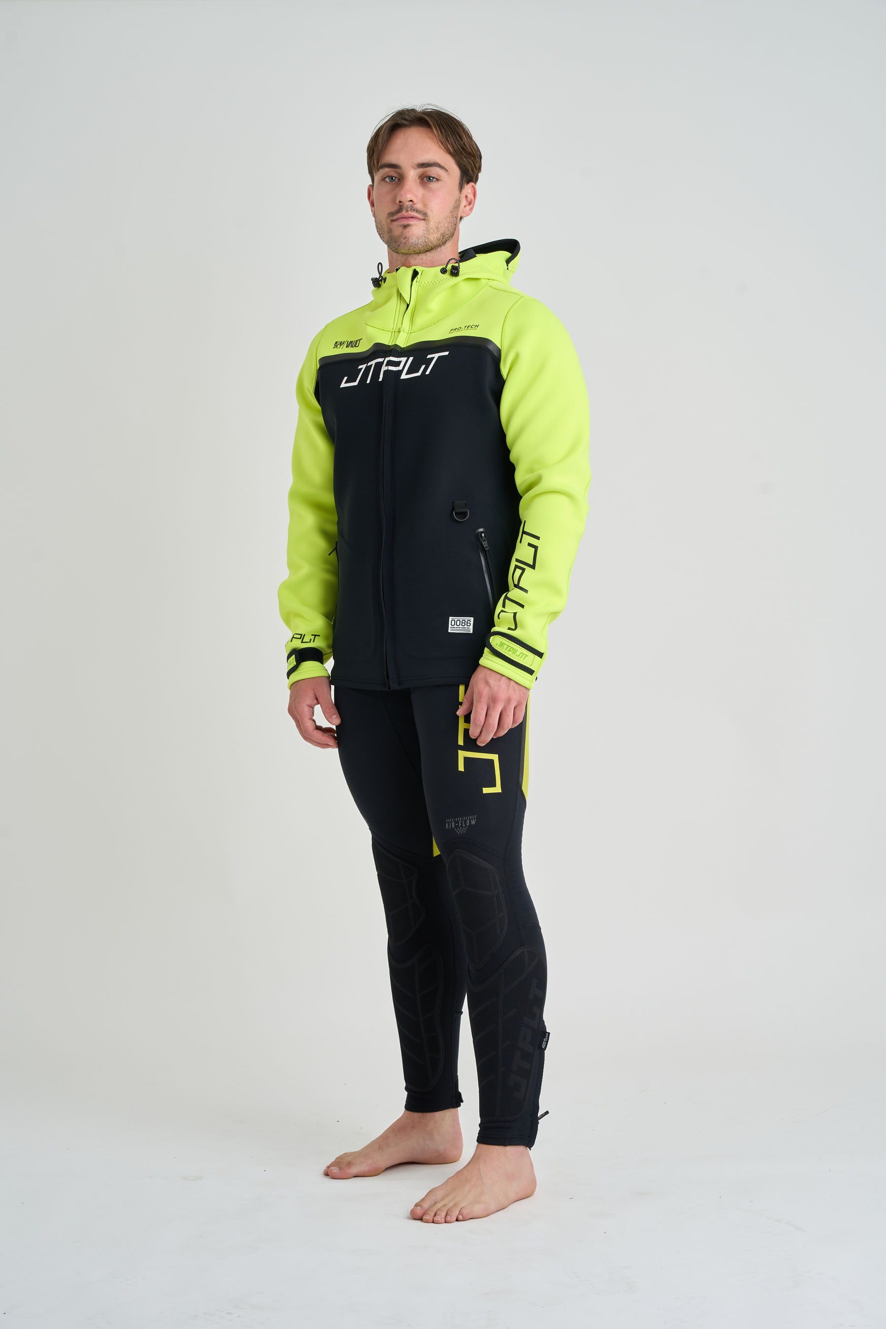 Jetpilot Vault Mens Tour Coat - Black/Yellow 2