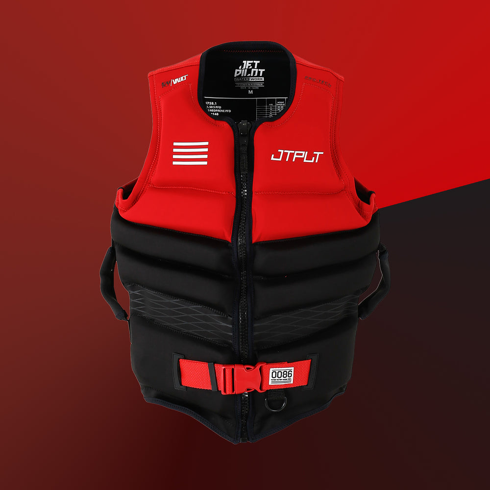 Vault Hyperflex Life Jacket — Red Black | Jetpilot
