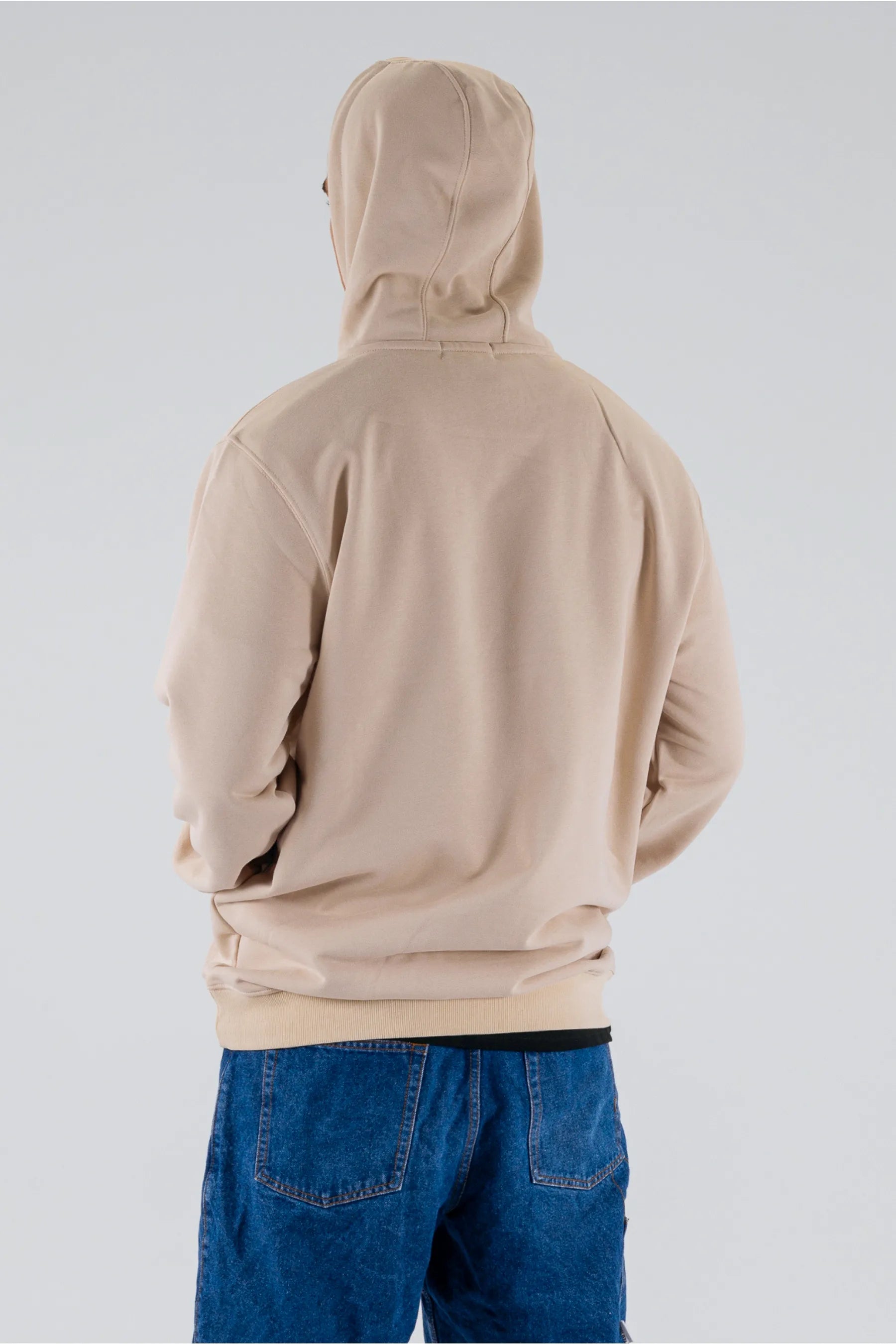 Back view of a person wearing a cement pullover on a white background — view 2 (3)