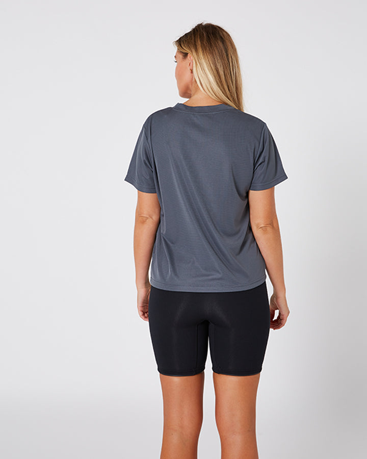 Jetpilot Pacer Drifit Ladies Tee - Charcoal Lifestyle 1