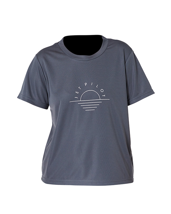 Jetpilot Pacer Drifit Ladies Tee - Charcoal Lifestyle 23