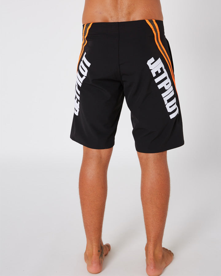 Jetpilot Profiler Mens Boardshorts - Black/Orange Lifestyle 7