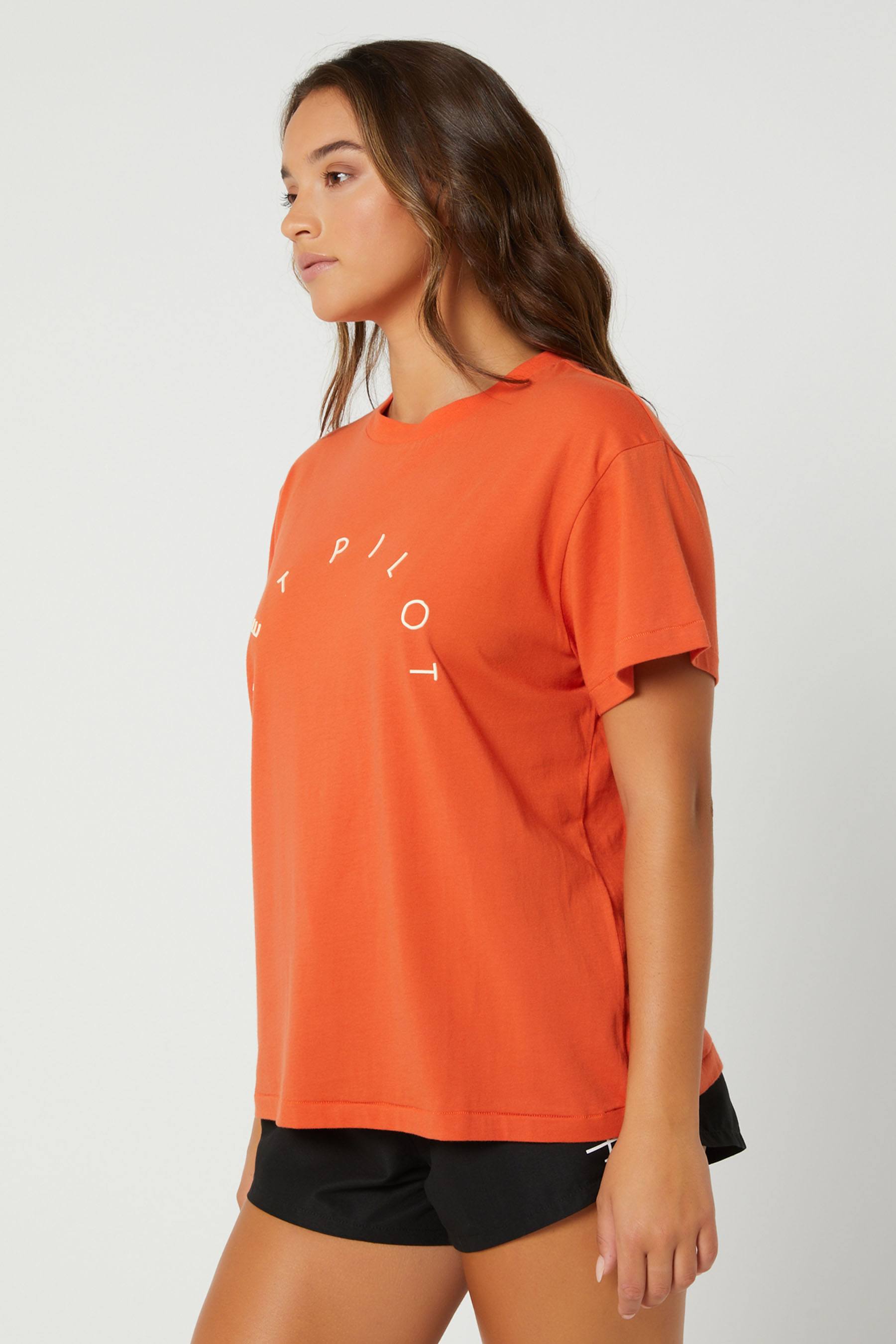 Jetpilot Arch Ladies SS T-Shirt Burnt Orange 4