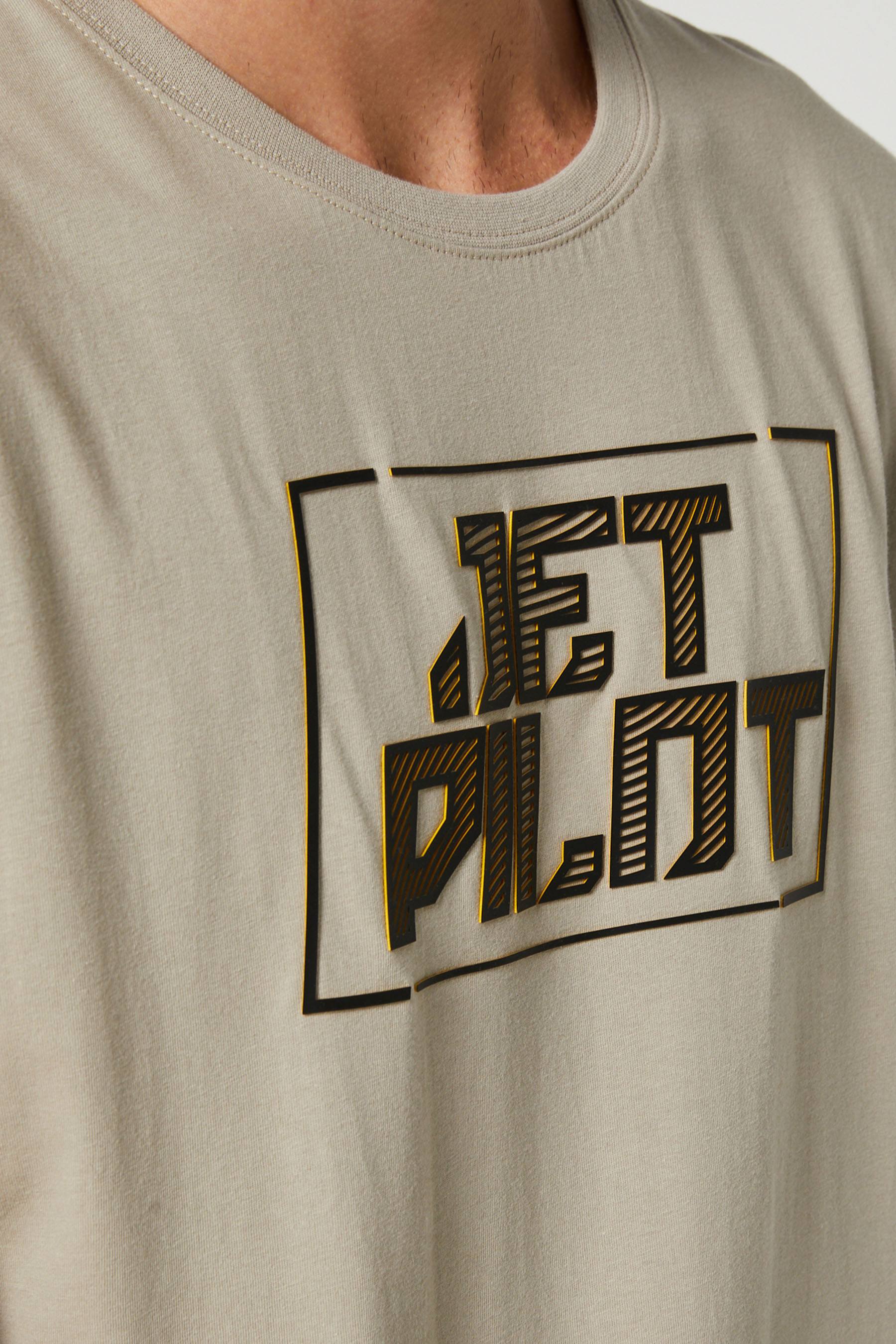 Jetpilot Corp Mens Muscle T-Shirt Warm Grey 2