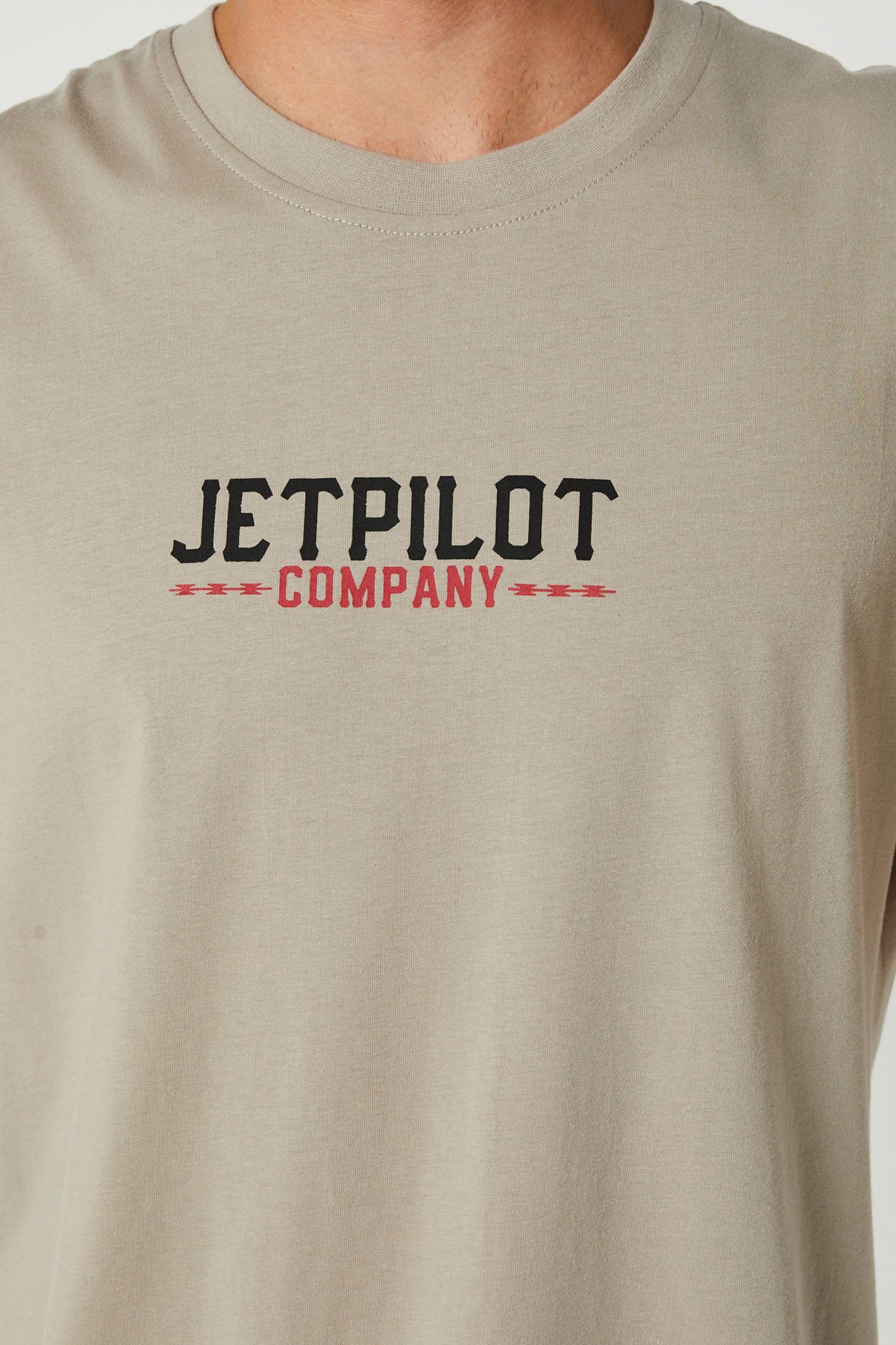 Jetpilot Hardcore Mens Muscle T-Shirt Warm Grey 2