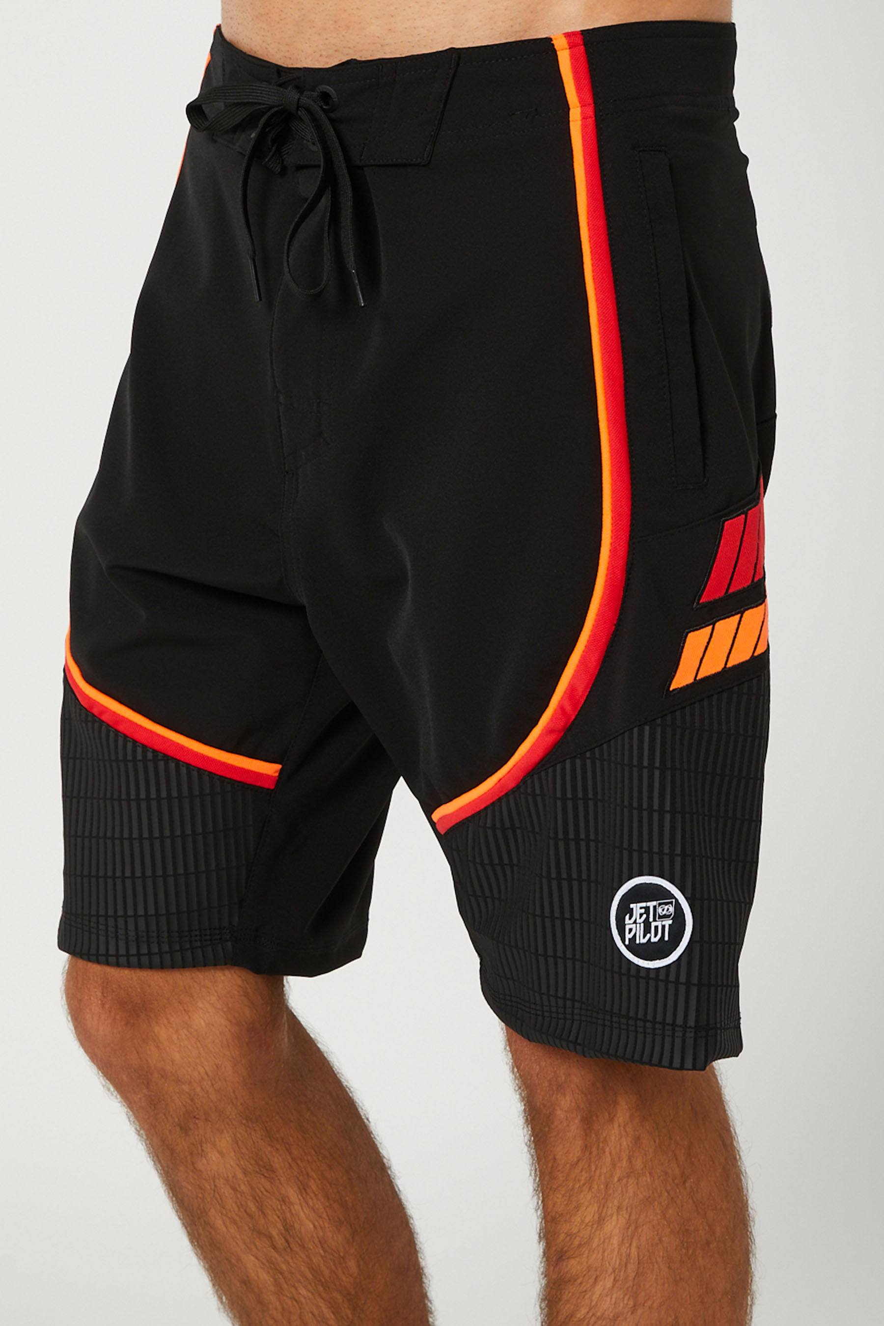 Jetpilot Full Pro 3.0 Mens Boardshorts Black Red 7
