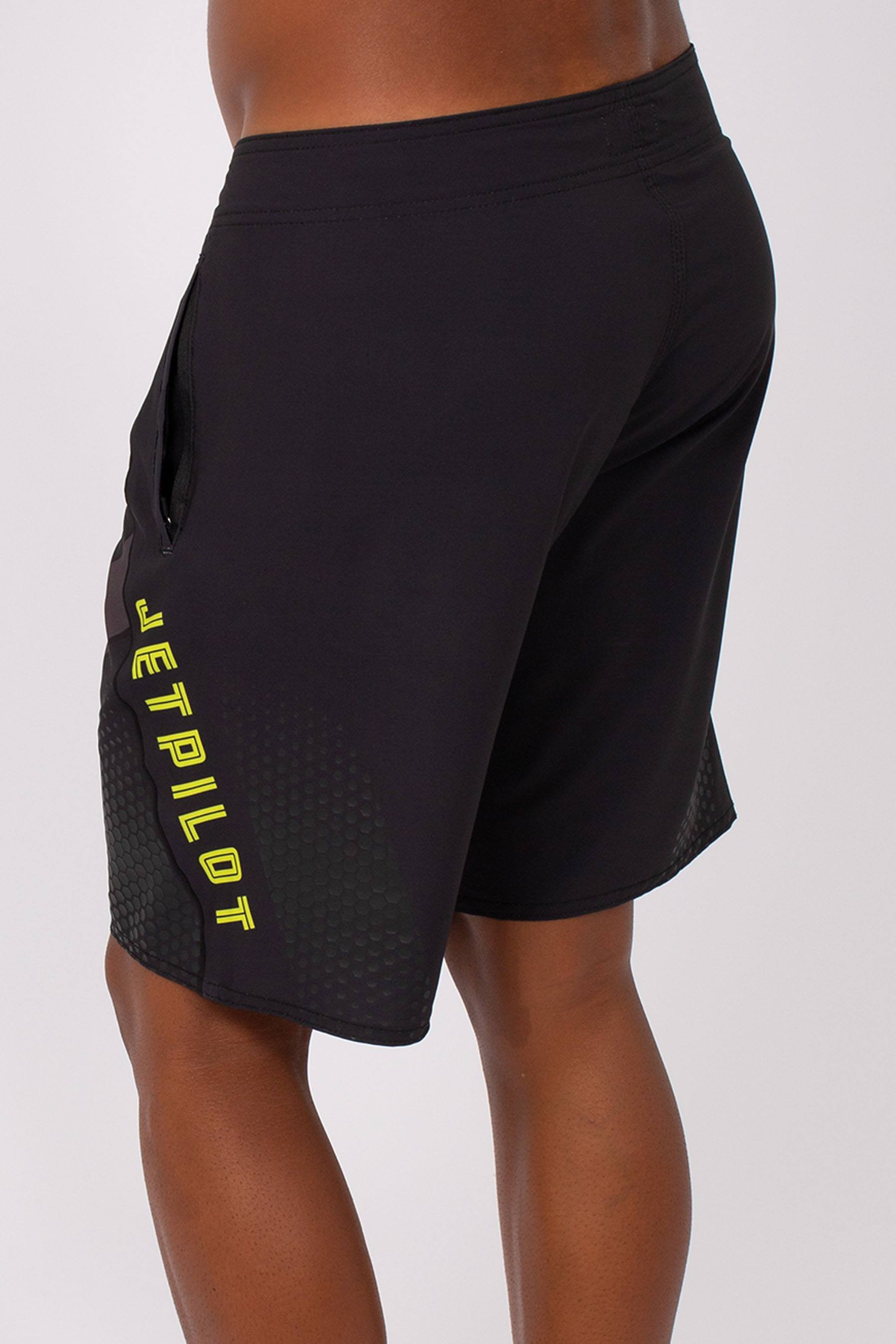 Jetpilot Firefly Mens Boardshorts Charcoal Yellow 5