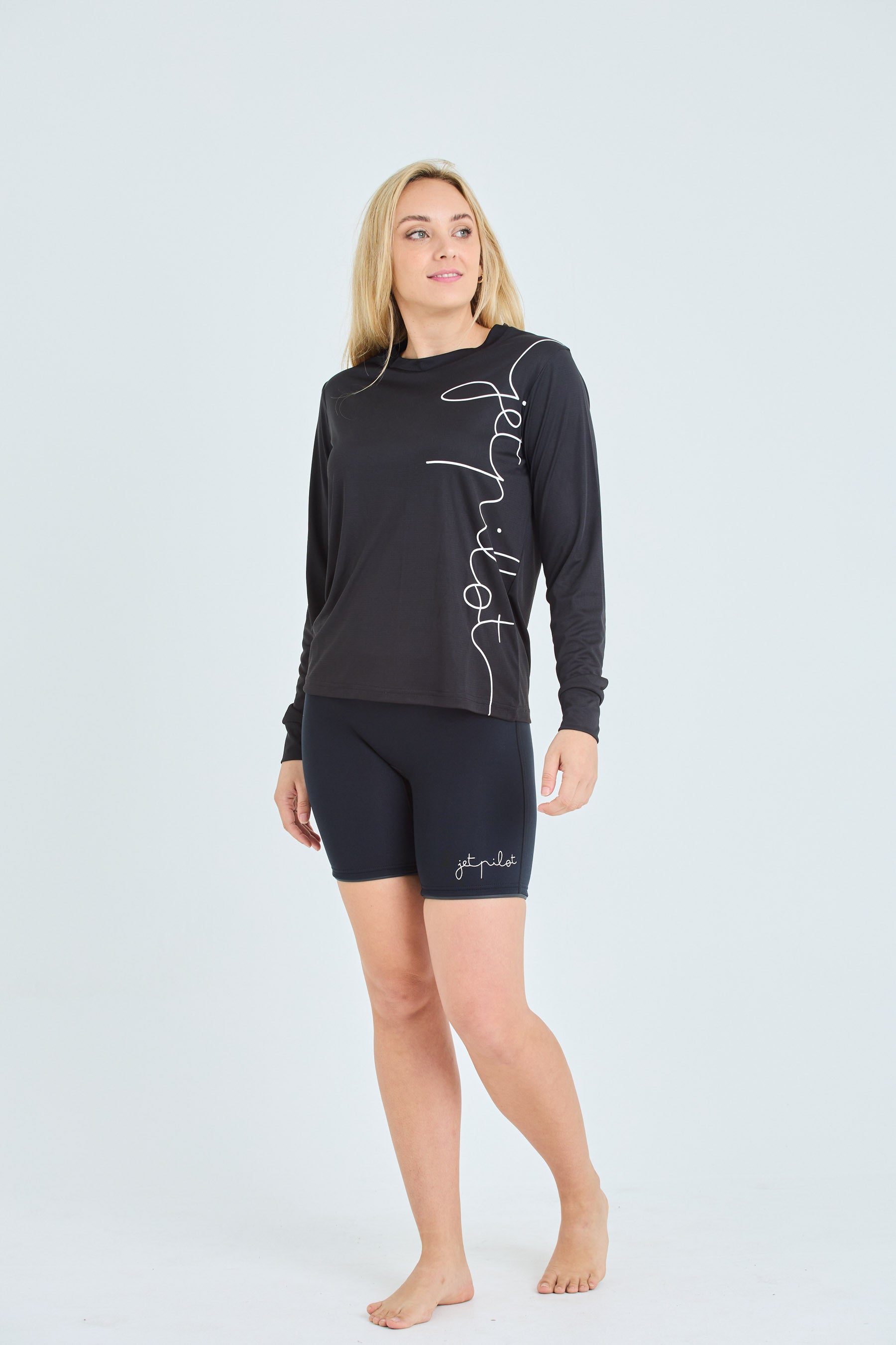 Jetpilot Pacer Ladies LS Hydro Tee - Black 1