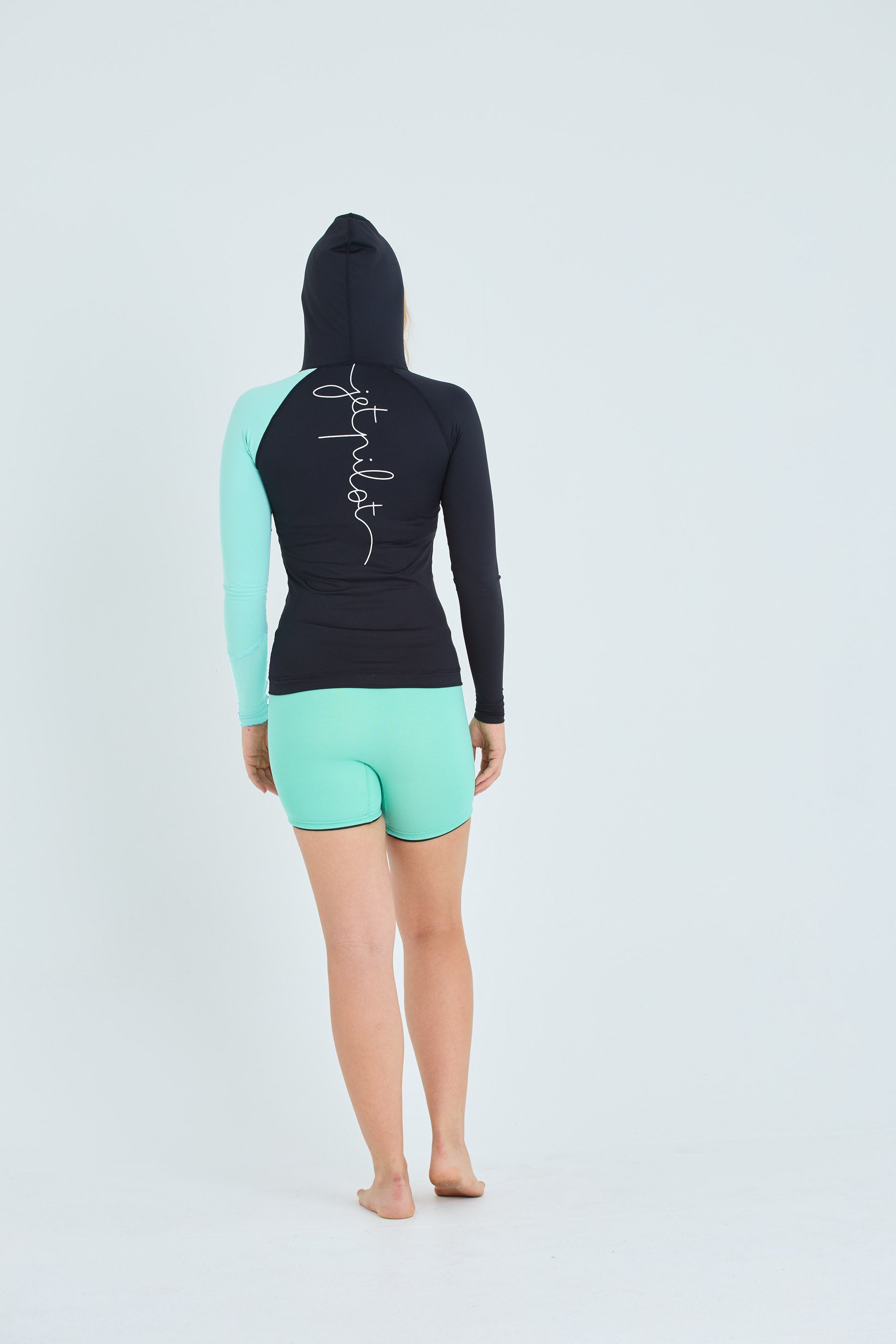 Jetpilot Pacer Ladies LS Hooded Rashie - Black
