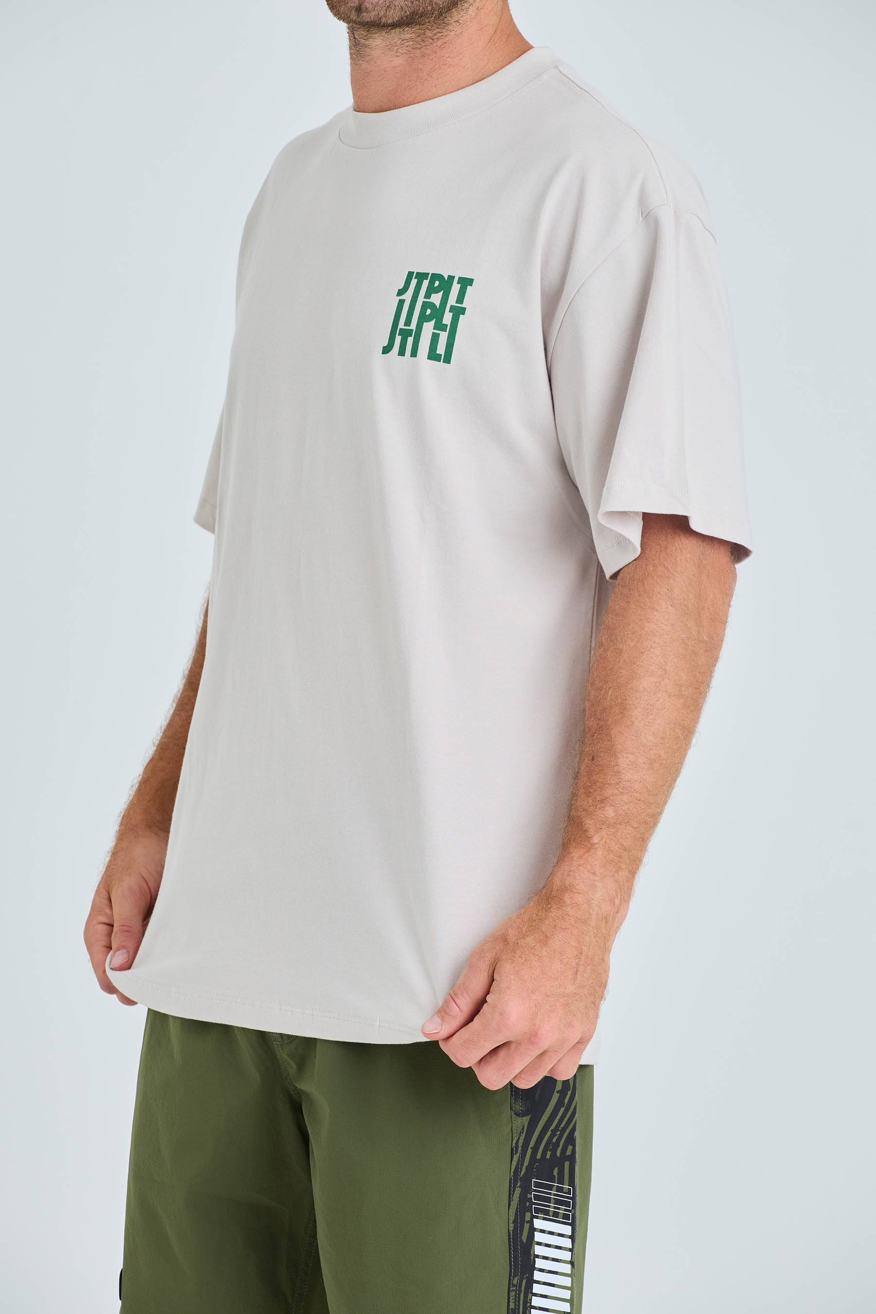 S24601 Jetpilot Stacked SS Tee - Cement - 4