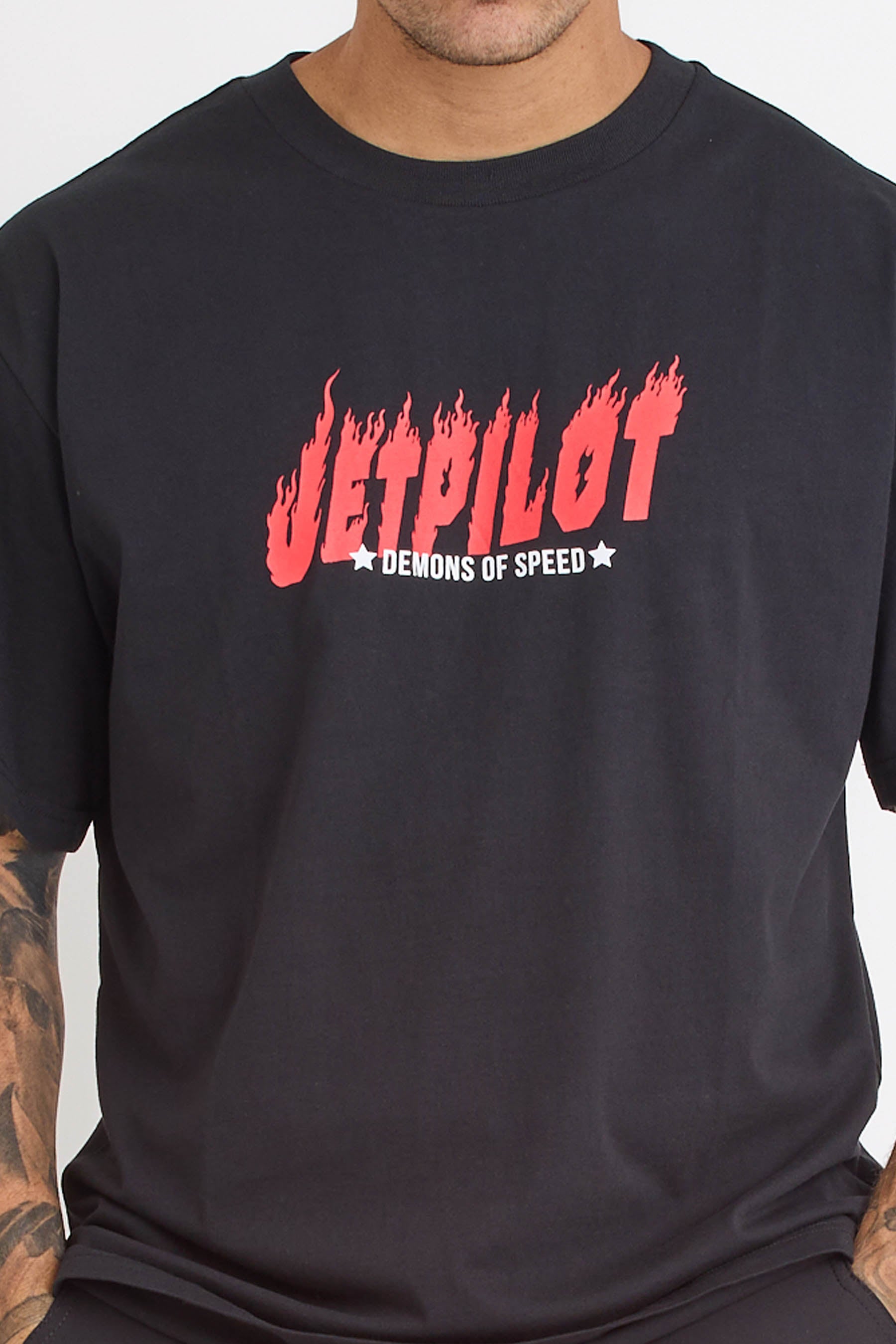 S24608 Jetpilot Demons Of Speed Tee - Black -3