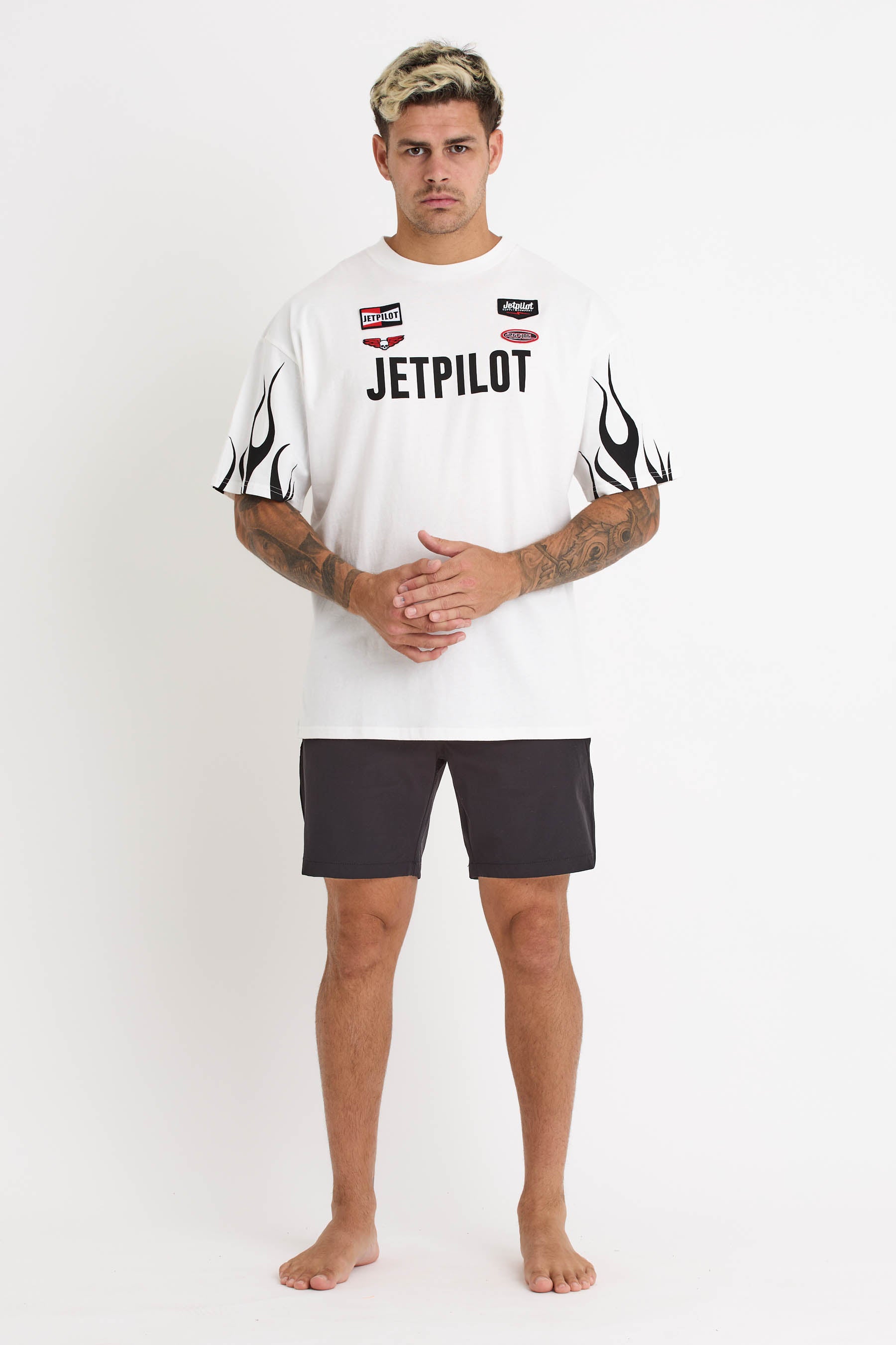 Jetpilot Vintage Flames Tee White