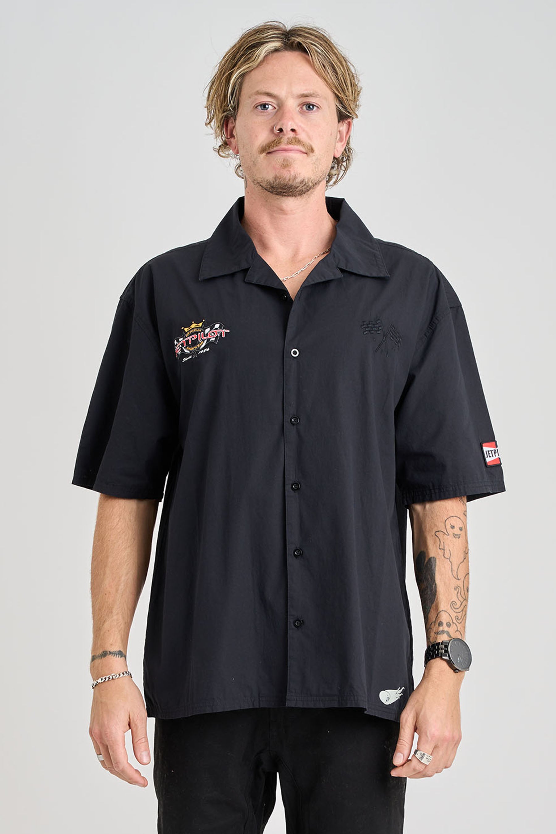 Jetpilot Racing Shirt - Black