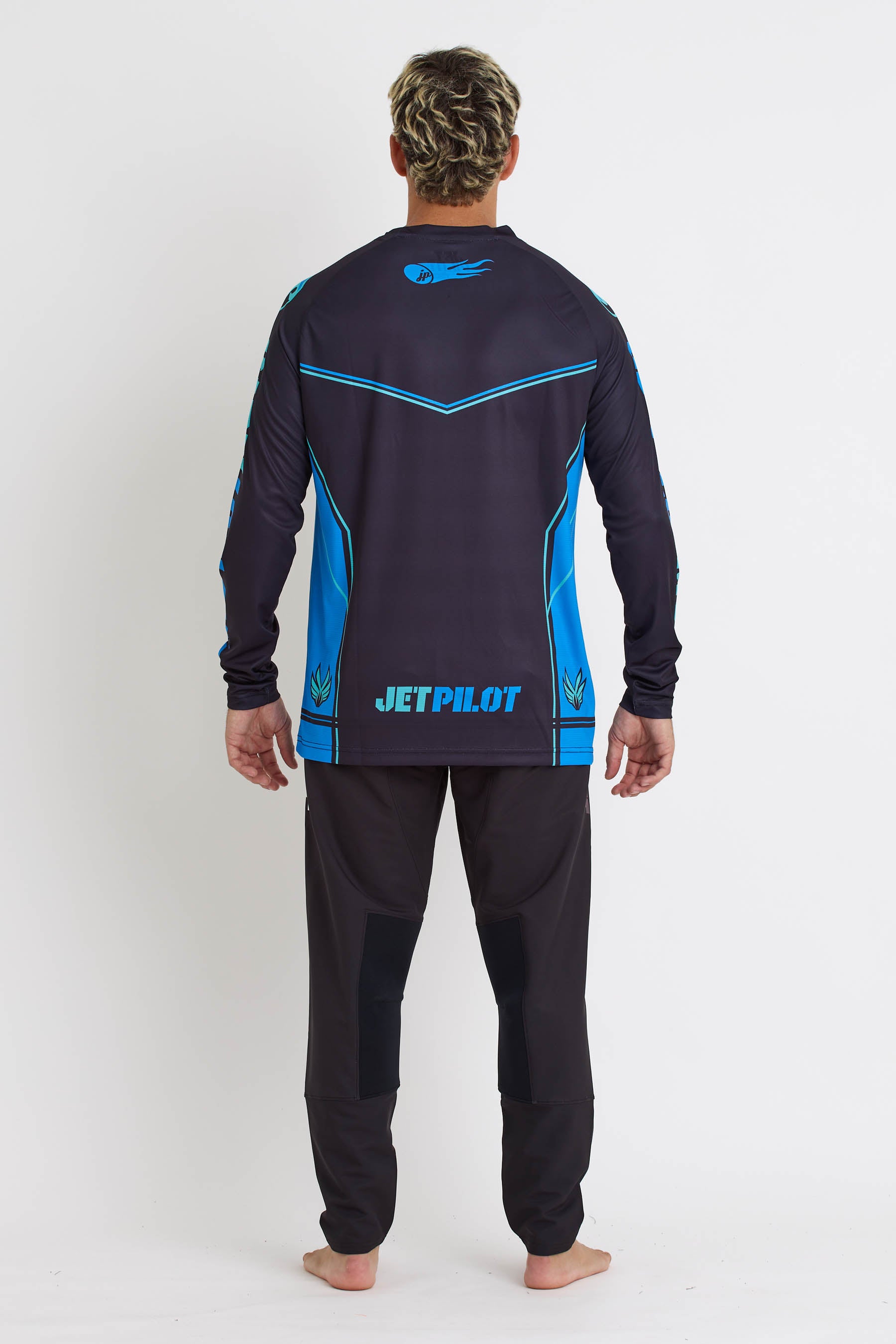 S24618 Jetpilot Risk It All Moto Jersey - Black/Blue - 3