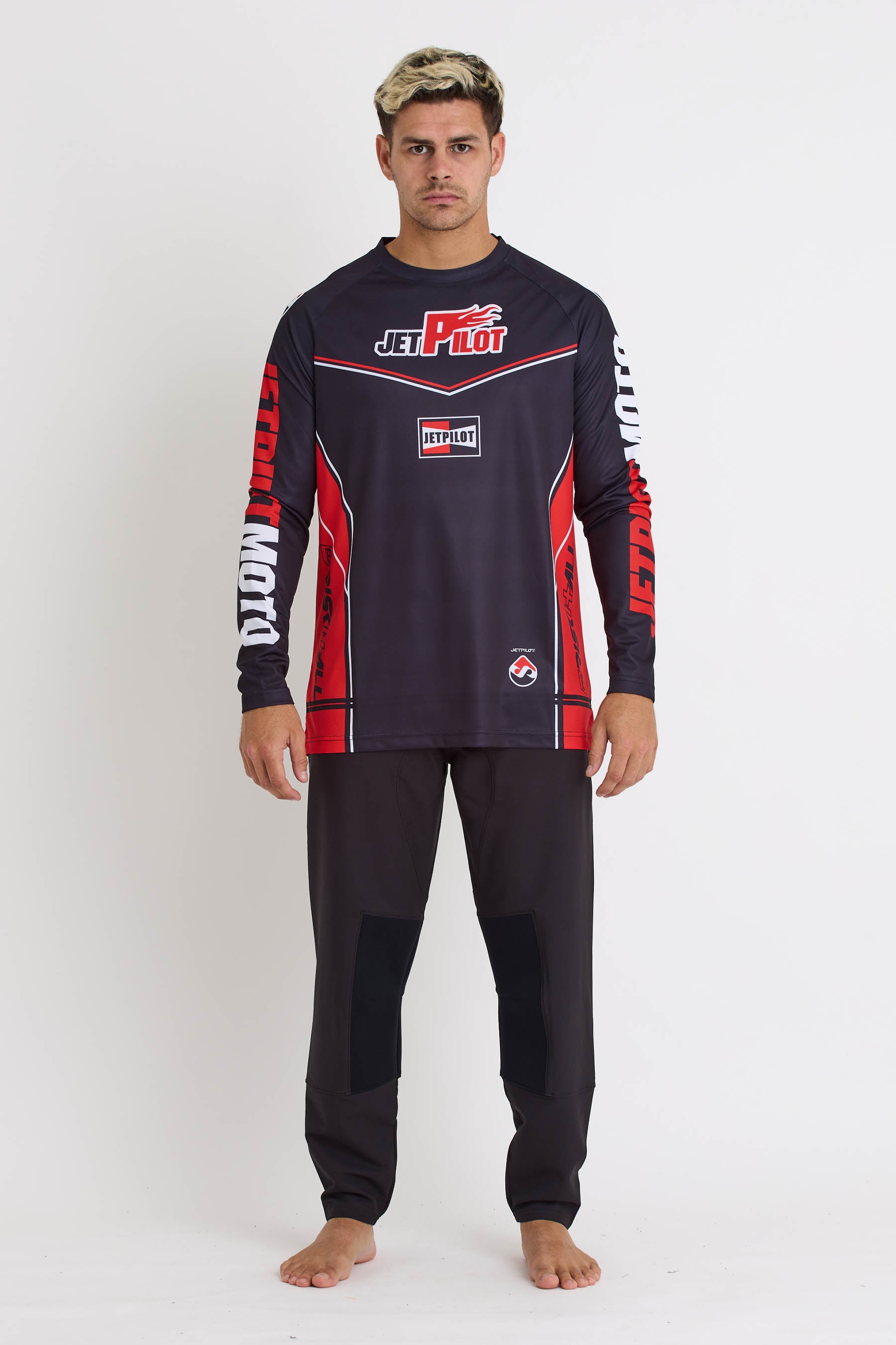 S24618 Jetpilot Risk It All Moto Jersey - Black/Red - 1