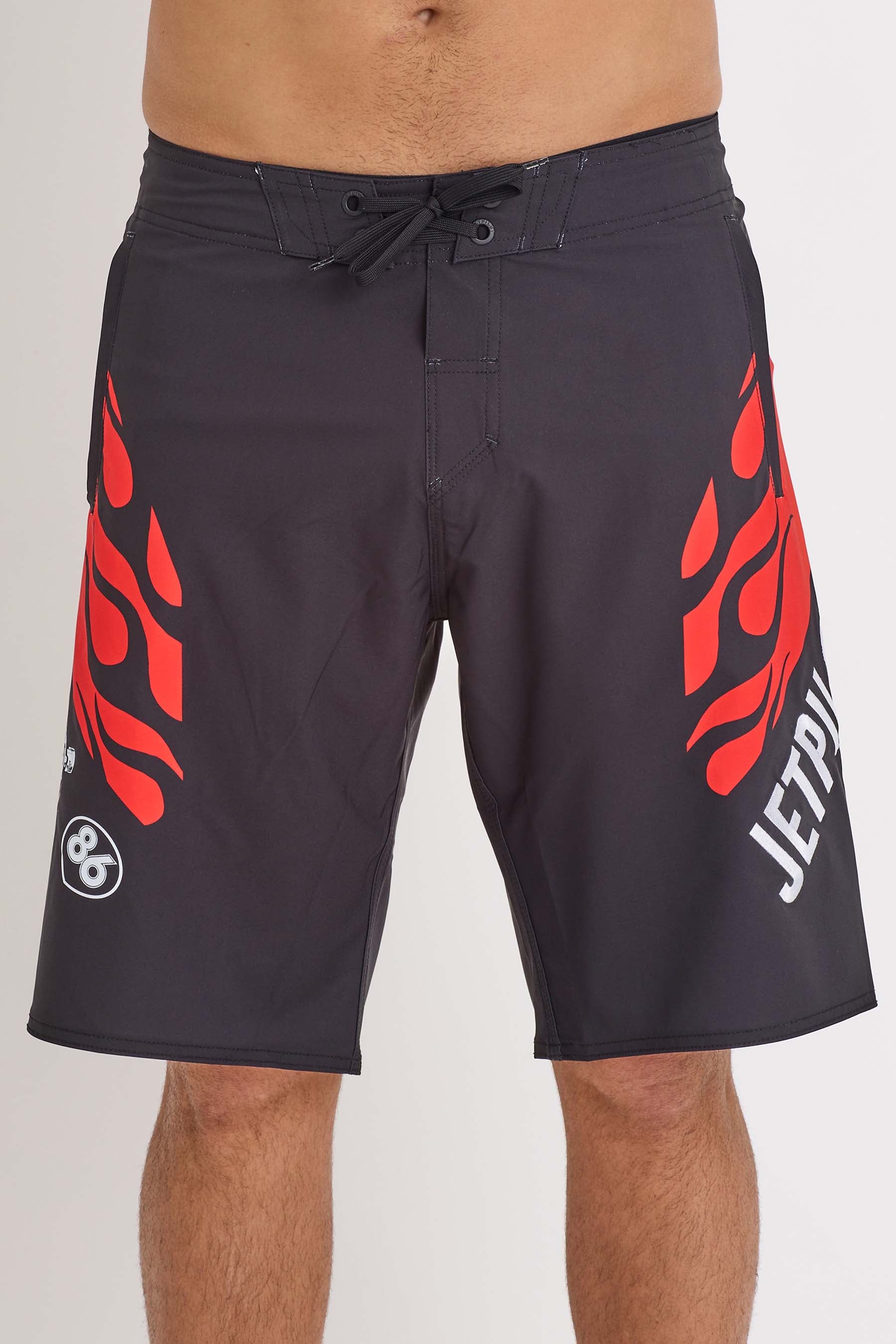 S24906 Jetpilot Vintage Flames Boardshort - Black - 1